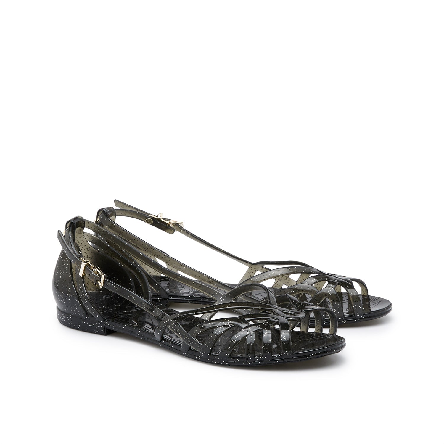 Amelie All the Way Flat Slingbacks Black