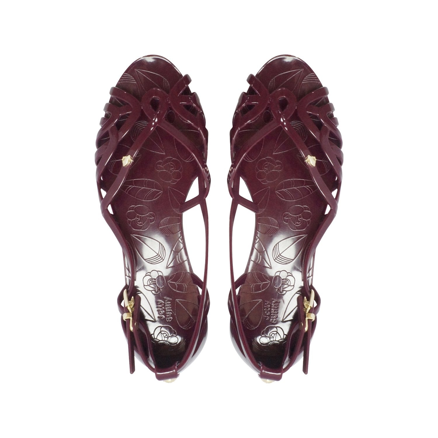 Amelie All the Way Flat Slingbacks Dark Red