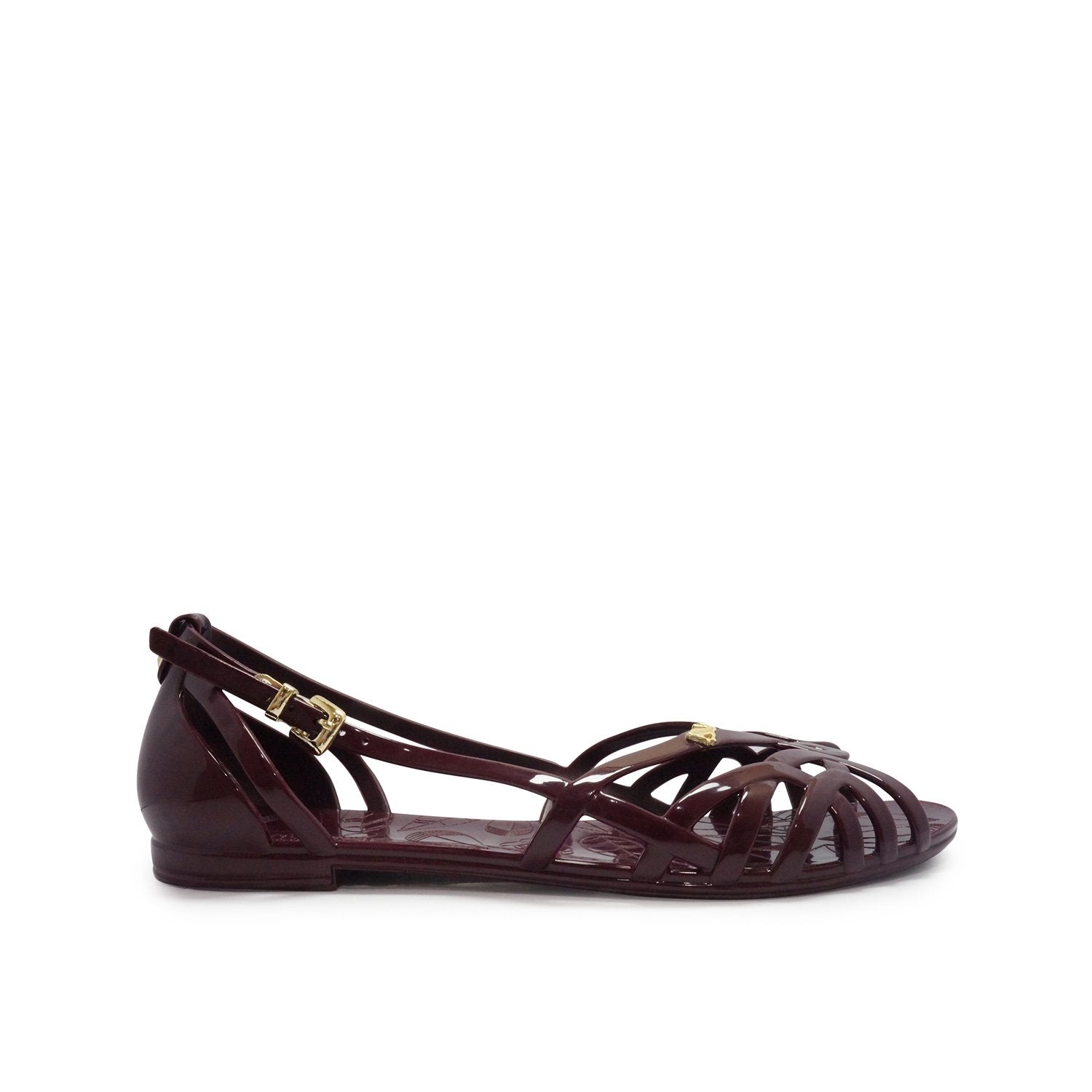 Amelie All the Way Flat Slingbacks Dark Red
