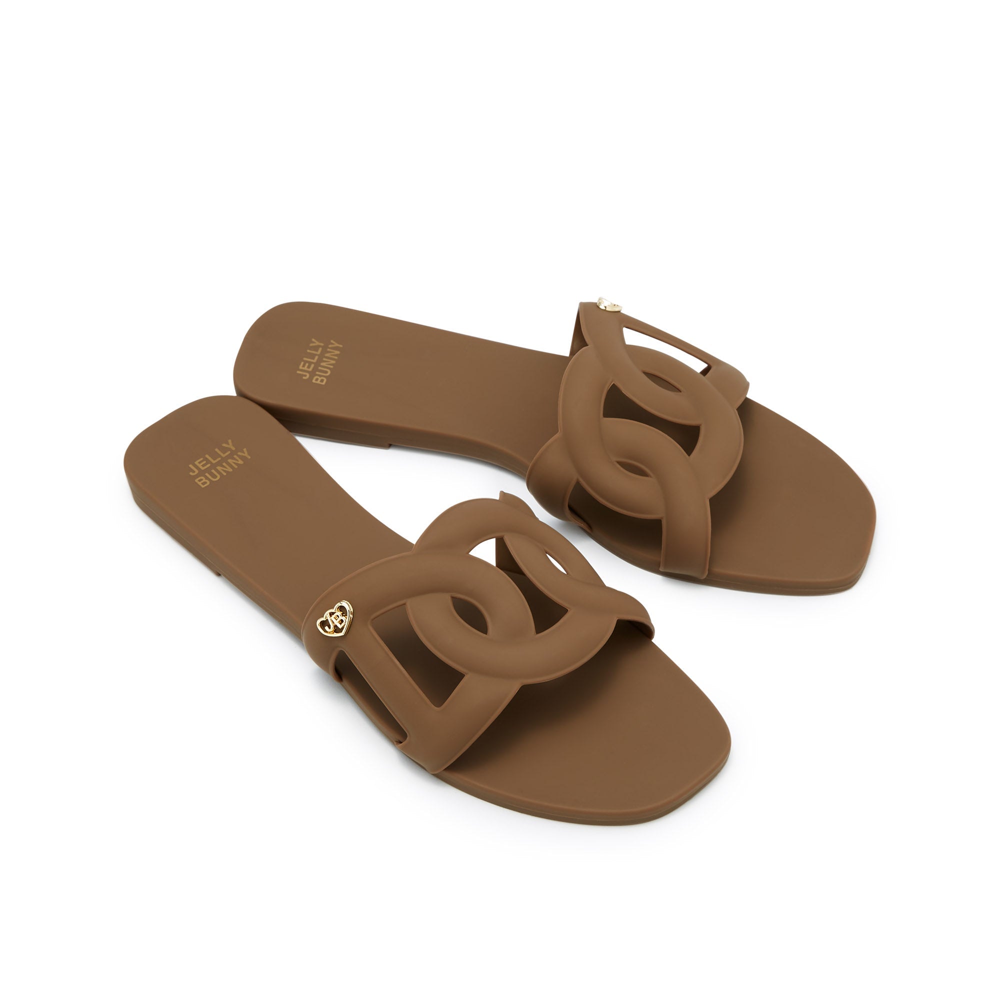 Grease Glis Flat Sandals Brown