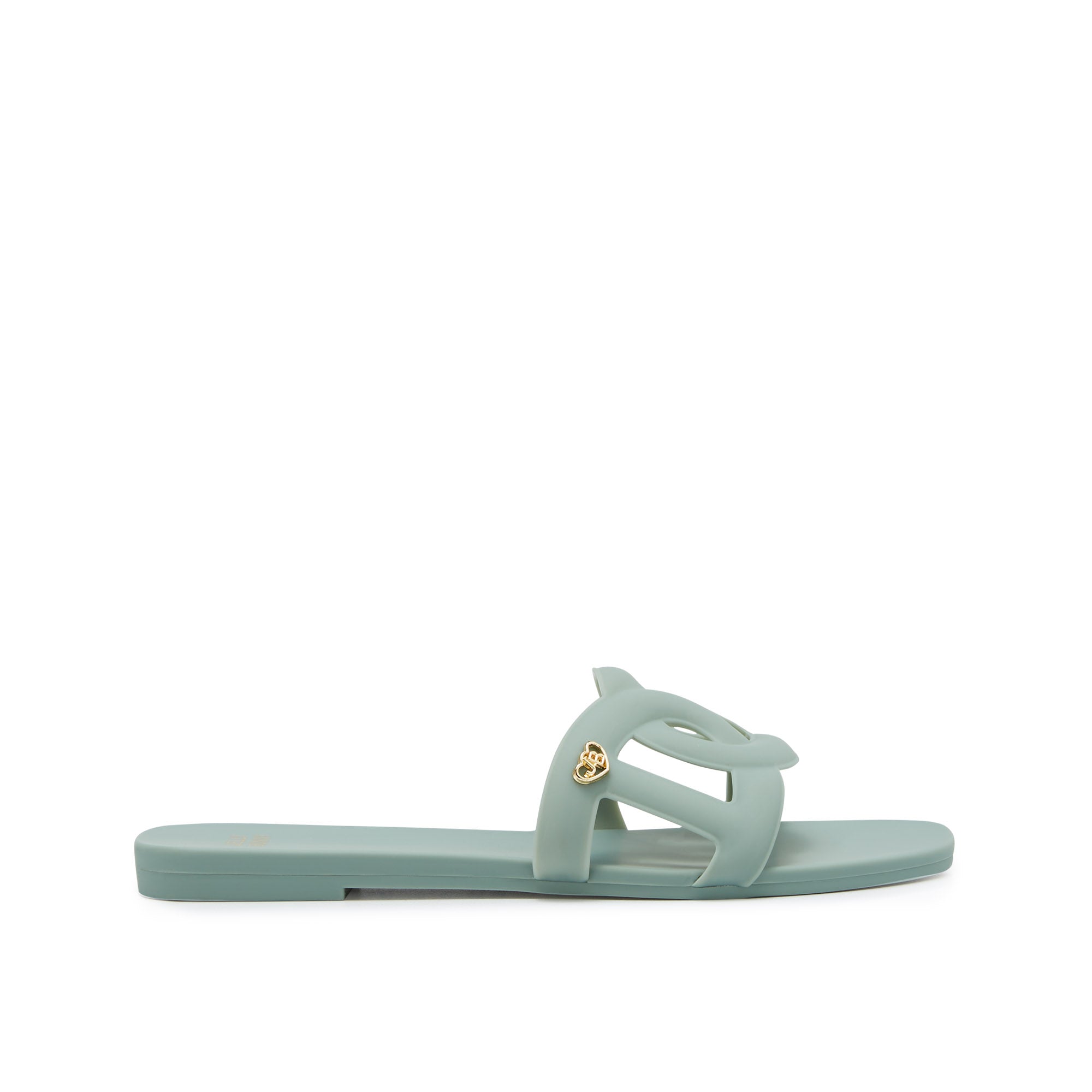 Grease Glis Flat Sandals Green