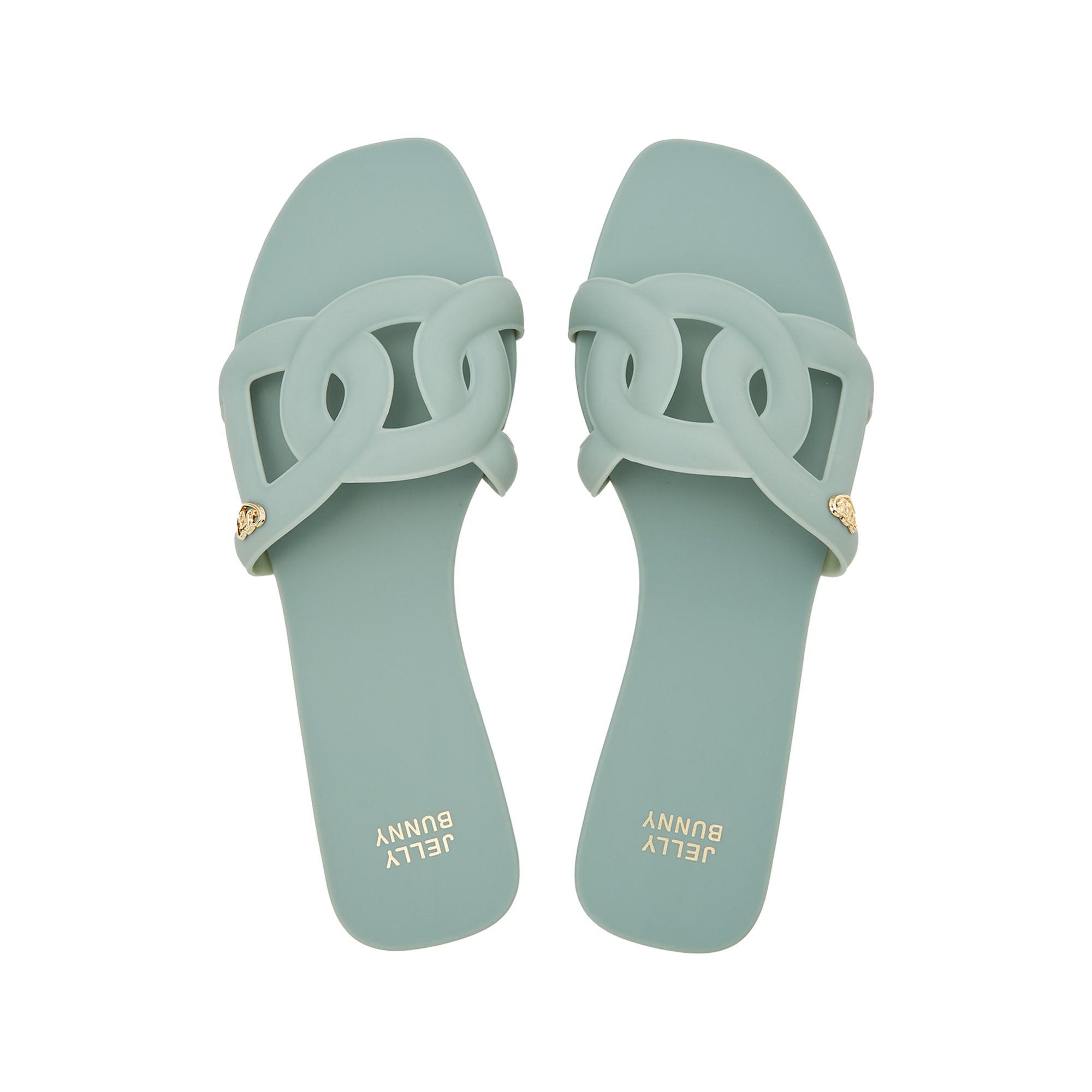 Grease Glis Flat Sandals Green