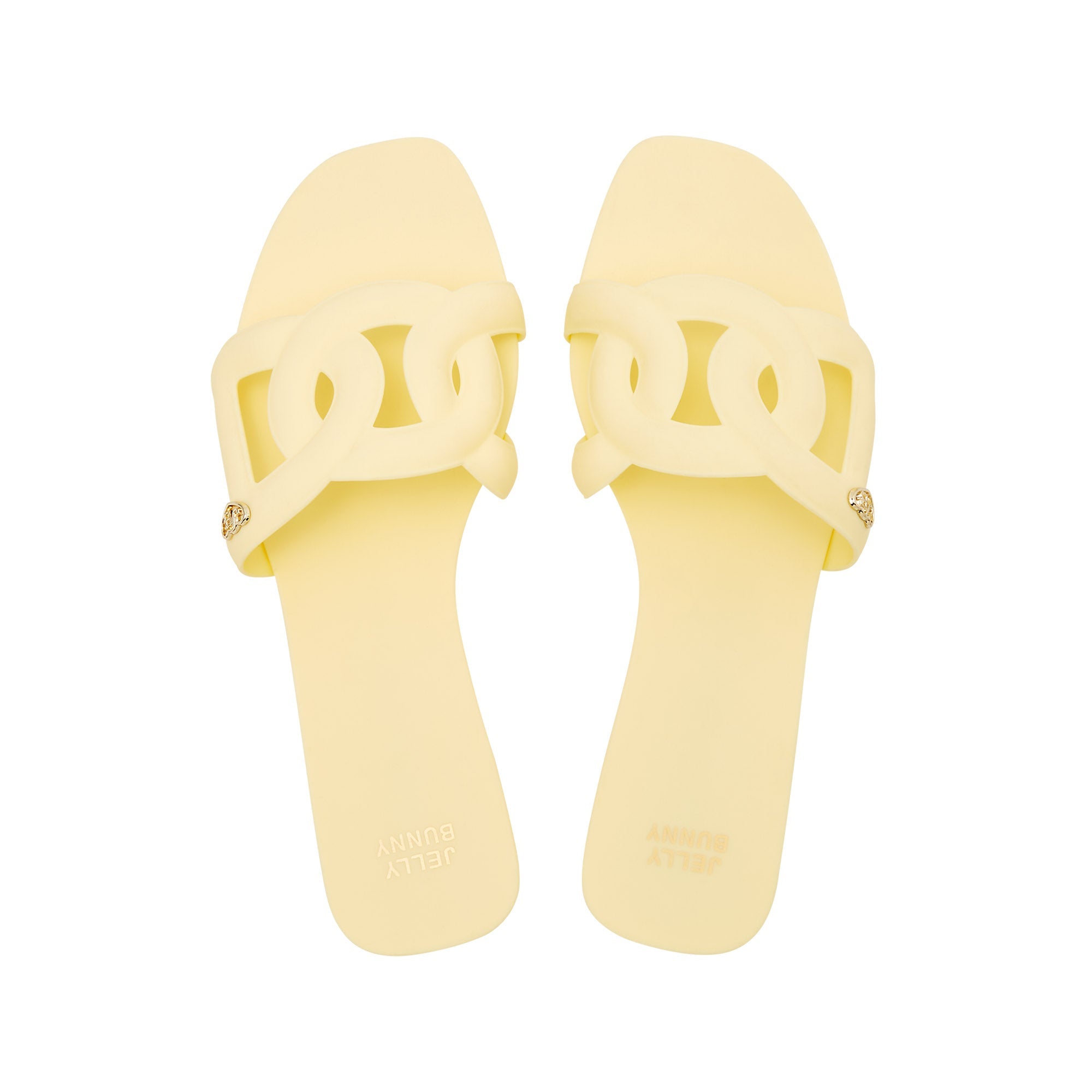 Grease Glis Flat Sandals Yellow