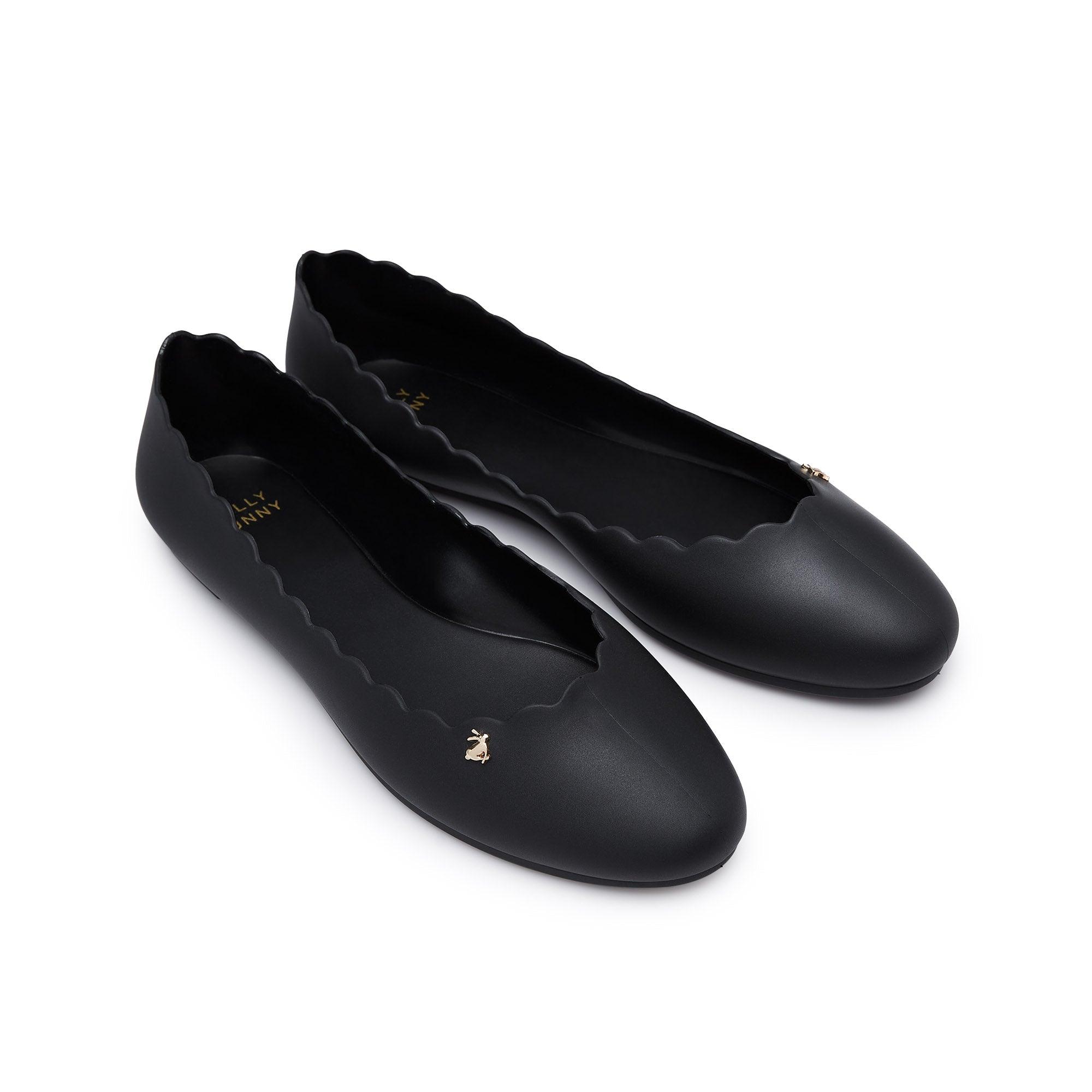 Sophie All The Way Matt Flat Ballerinas Black
