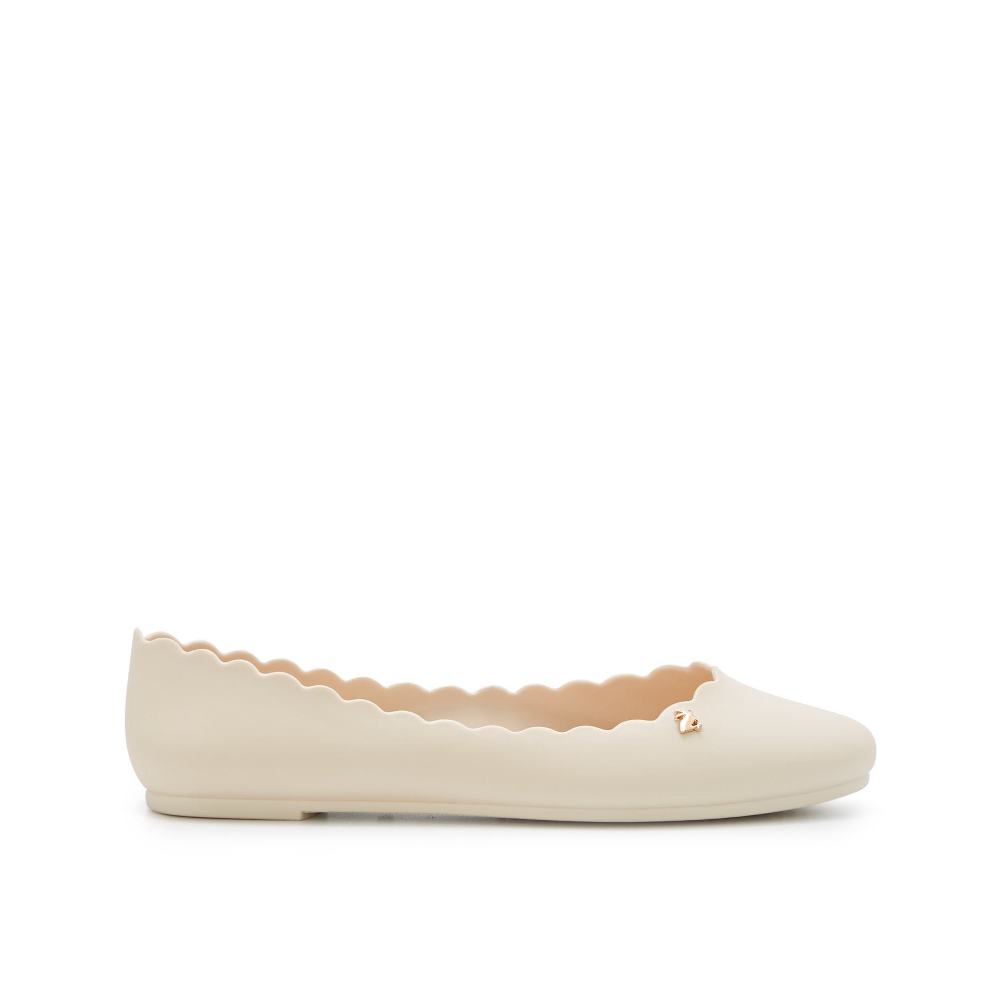 Sophie All The Way Matt Flat Ballerinas Off-White