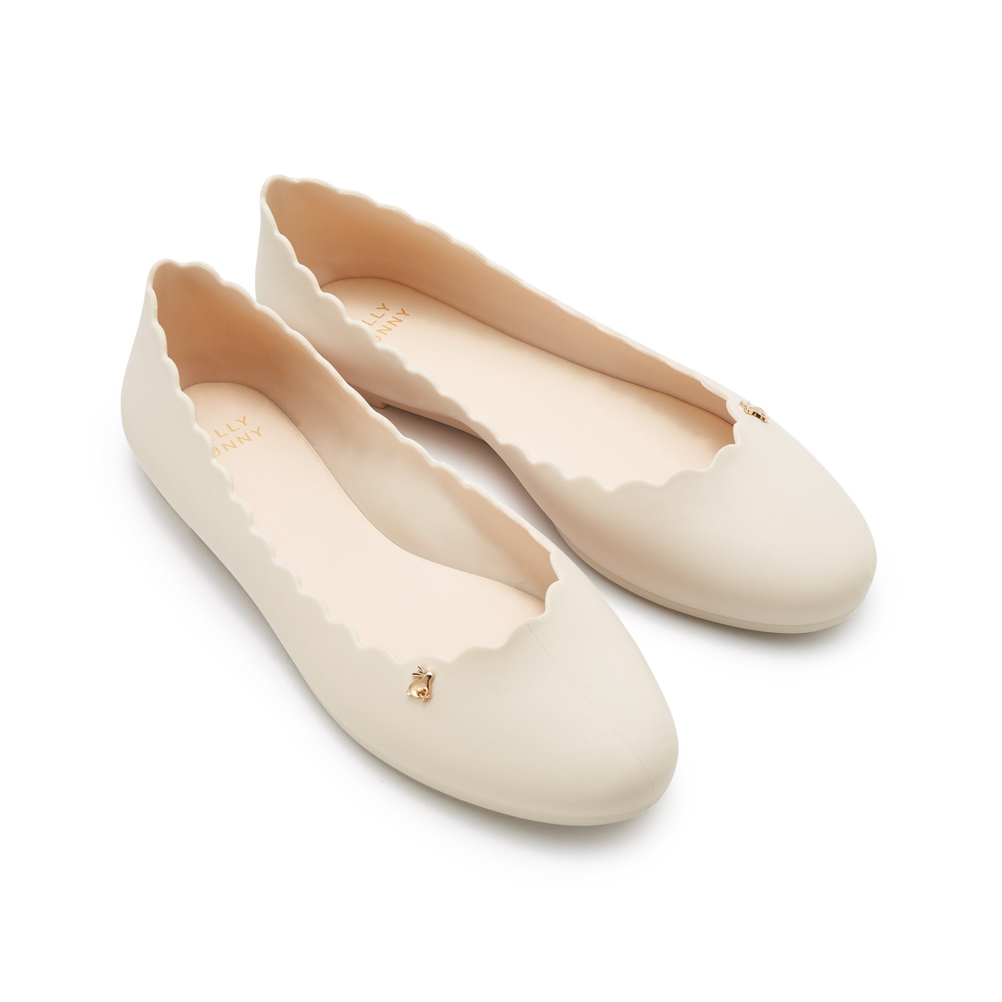 Sophie All The Way Matt Flat Ballerinas Off-White