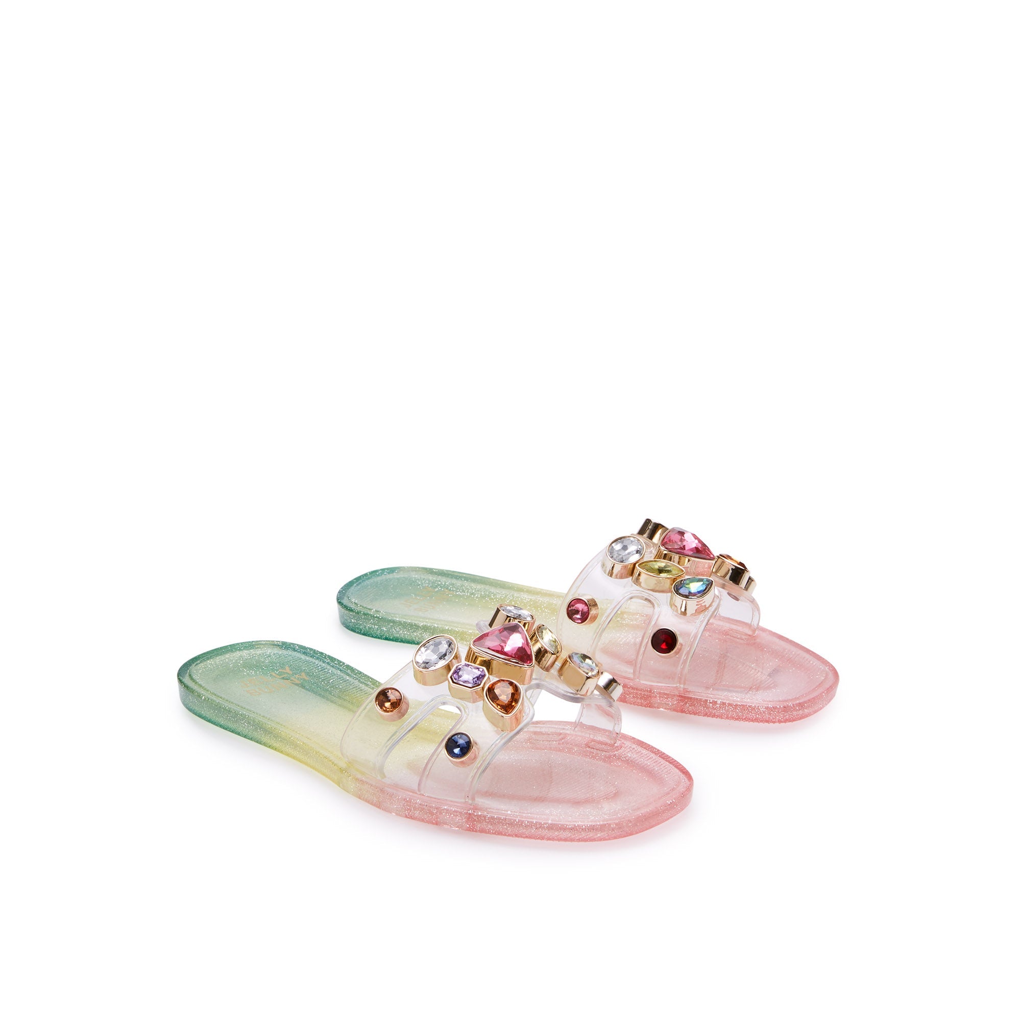 Mini Donna Flat Sandals Glitter Green