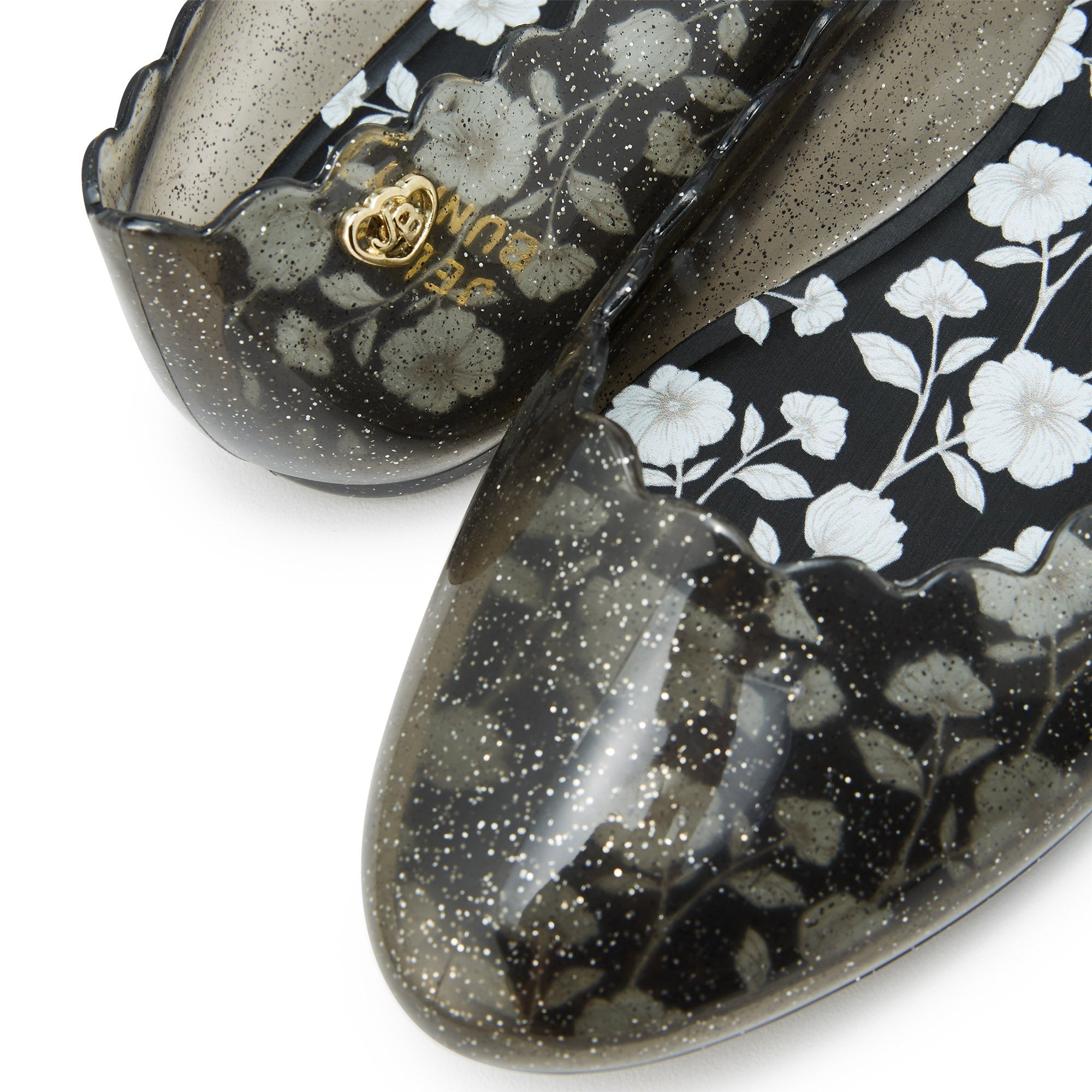 Sophie Emani Flat Ballerinas Glitter Black