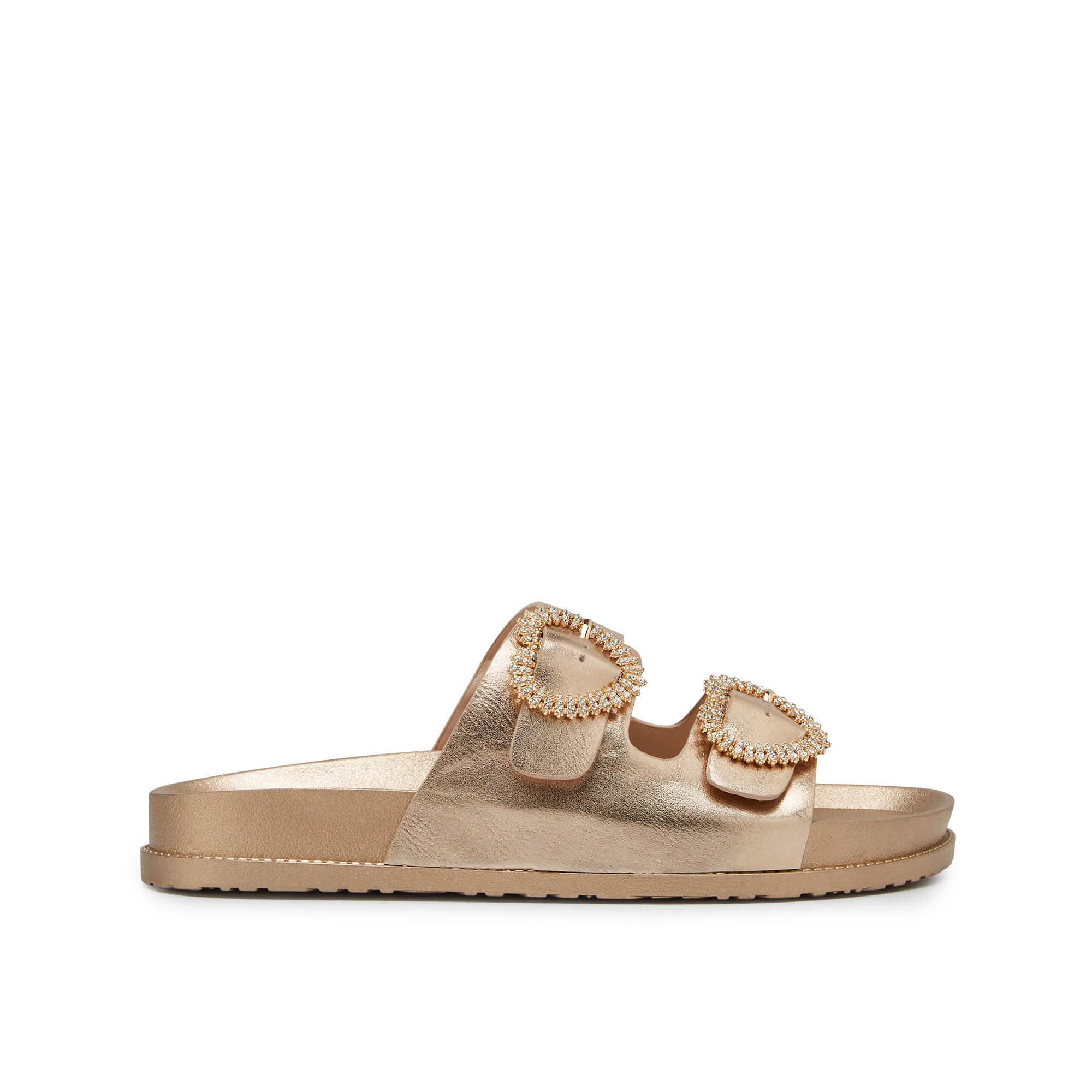 Poppy Flat Sandals Rose Gold
