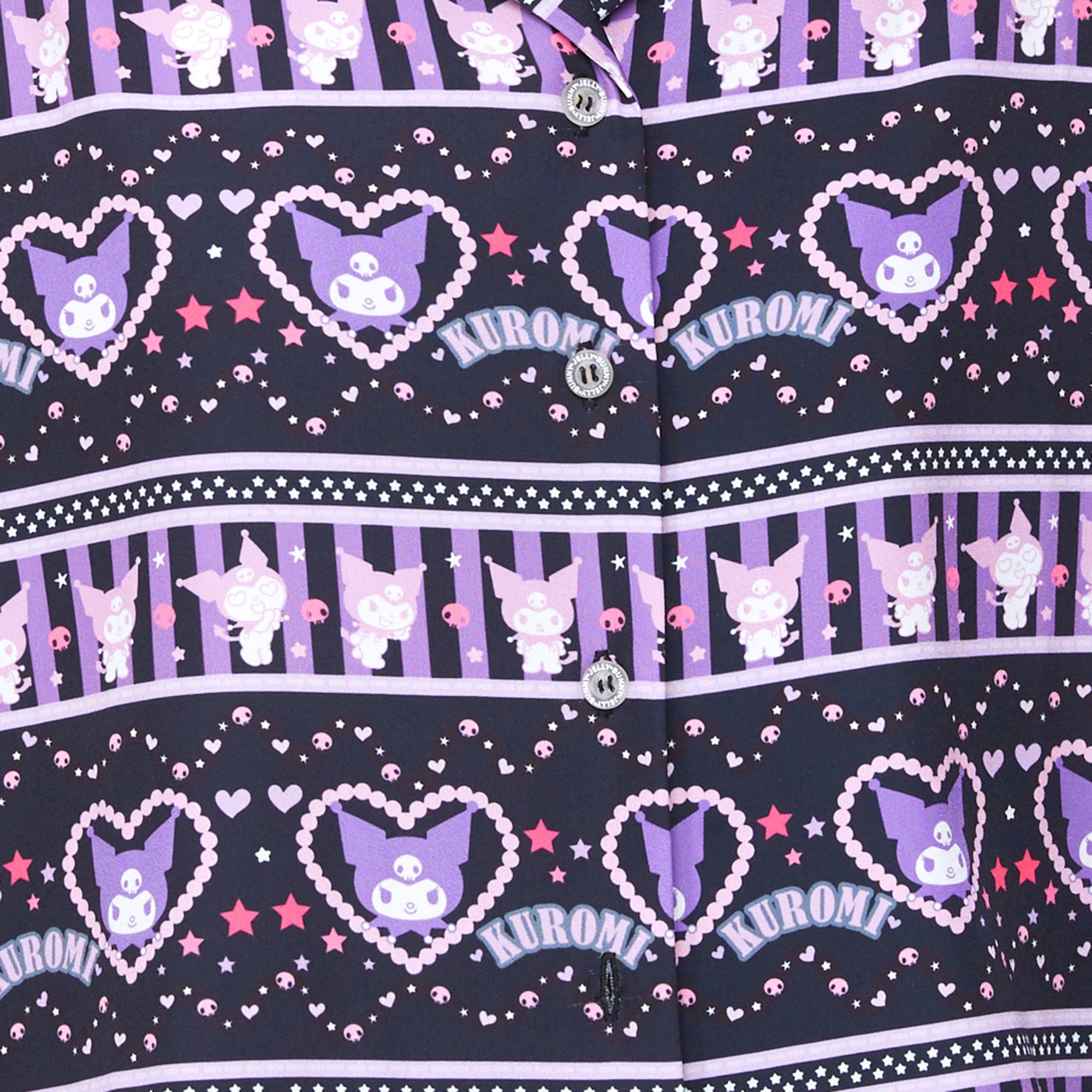 Kuromi Print Short Sleeve Shirt Multi Color