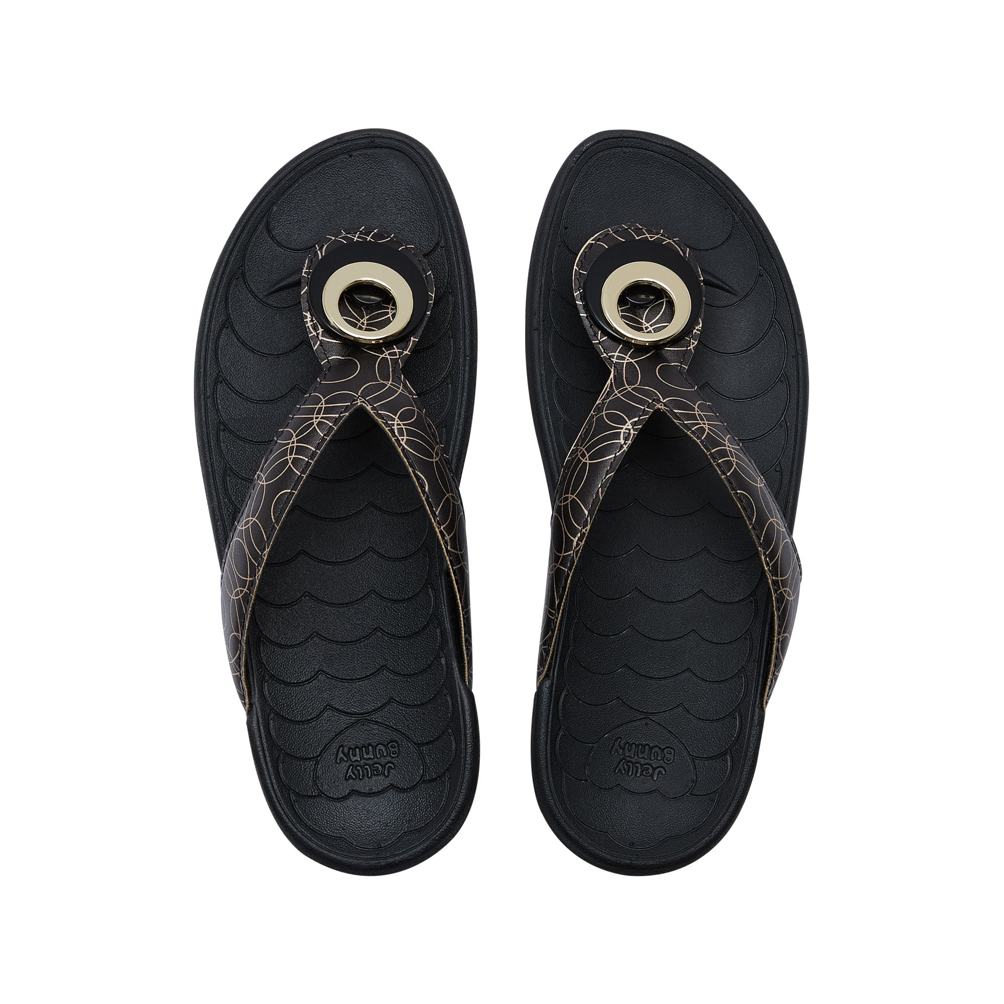 Bunny Twist Chiharu Flip Flops Black