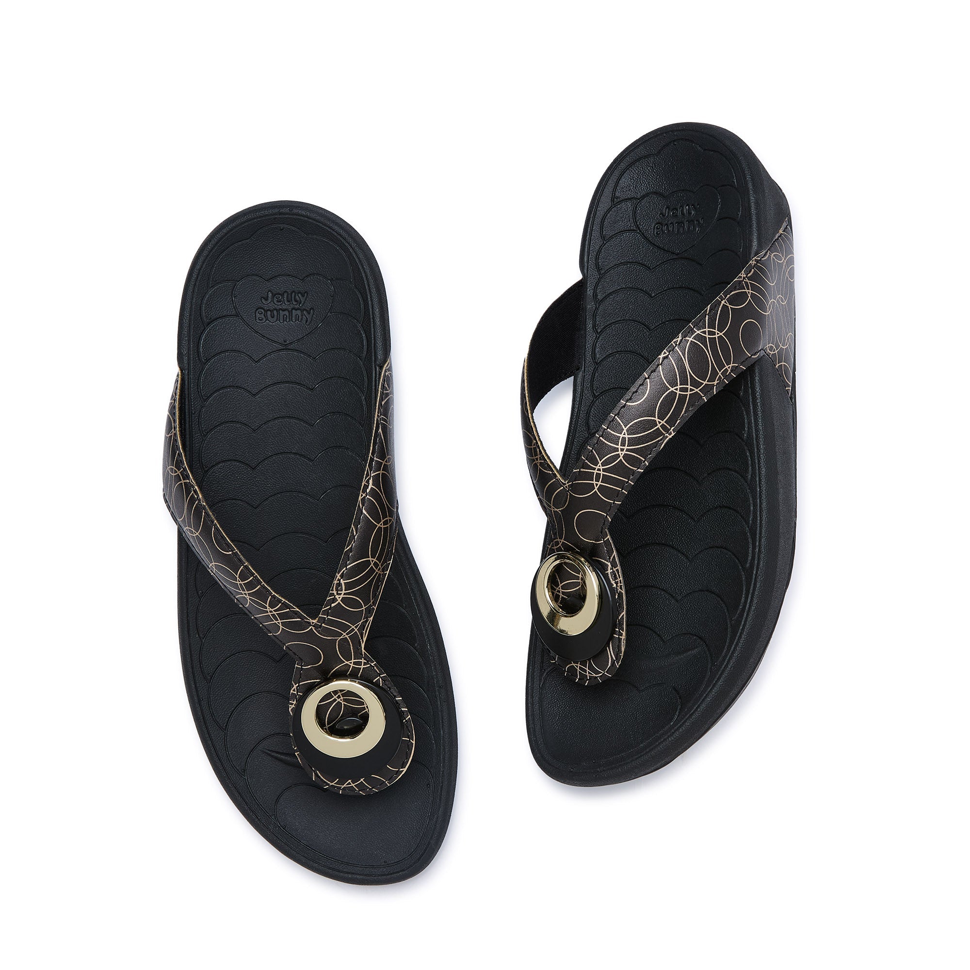 Bunny Twist Chiharu Flip Flops Black