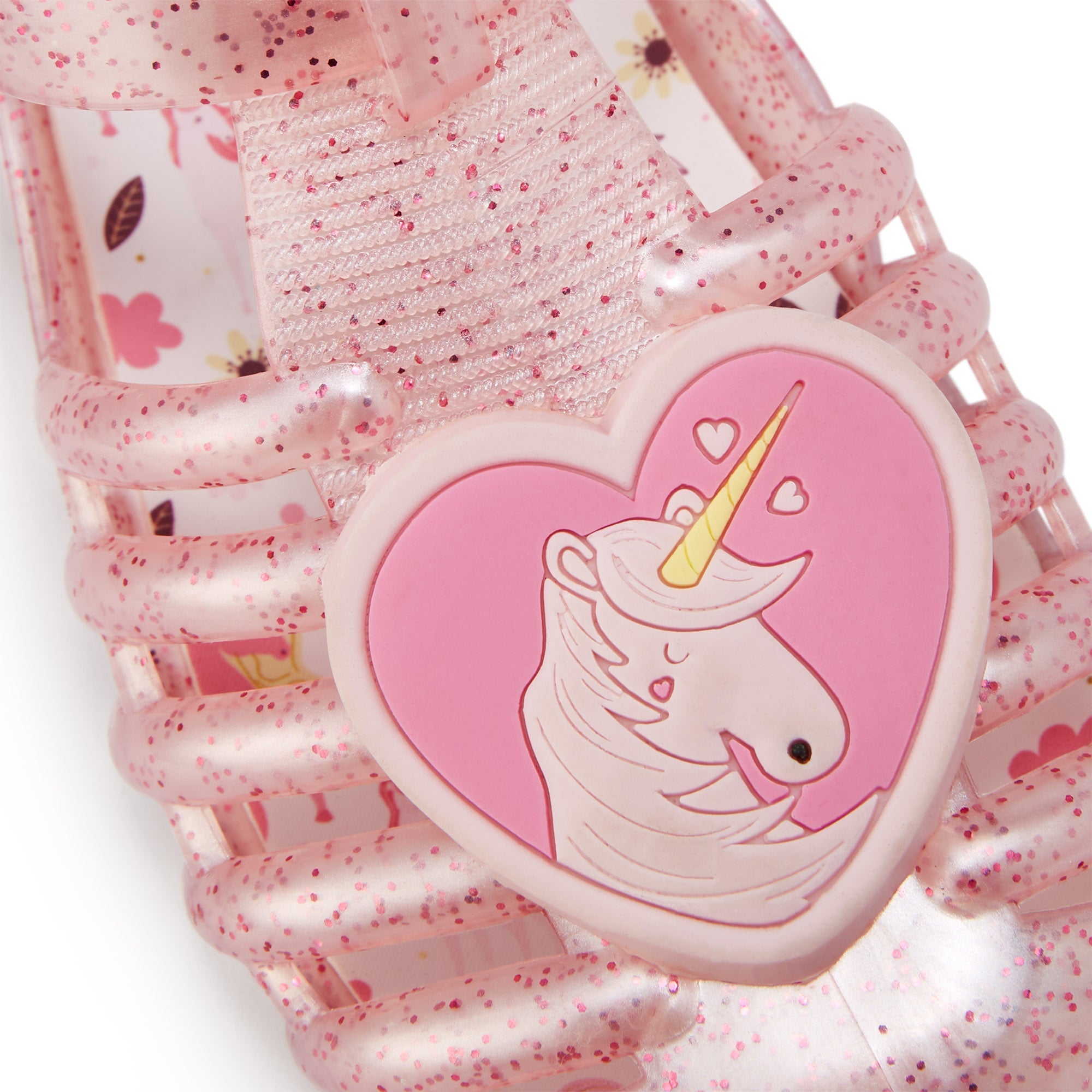 Unicorn Emilia Flat Sandals For Girls Pink