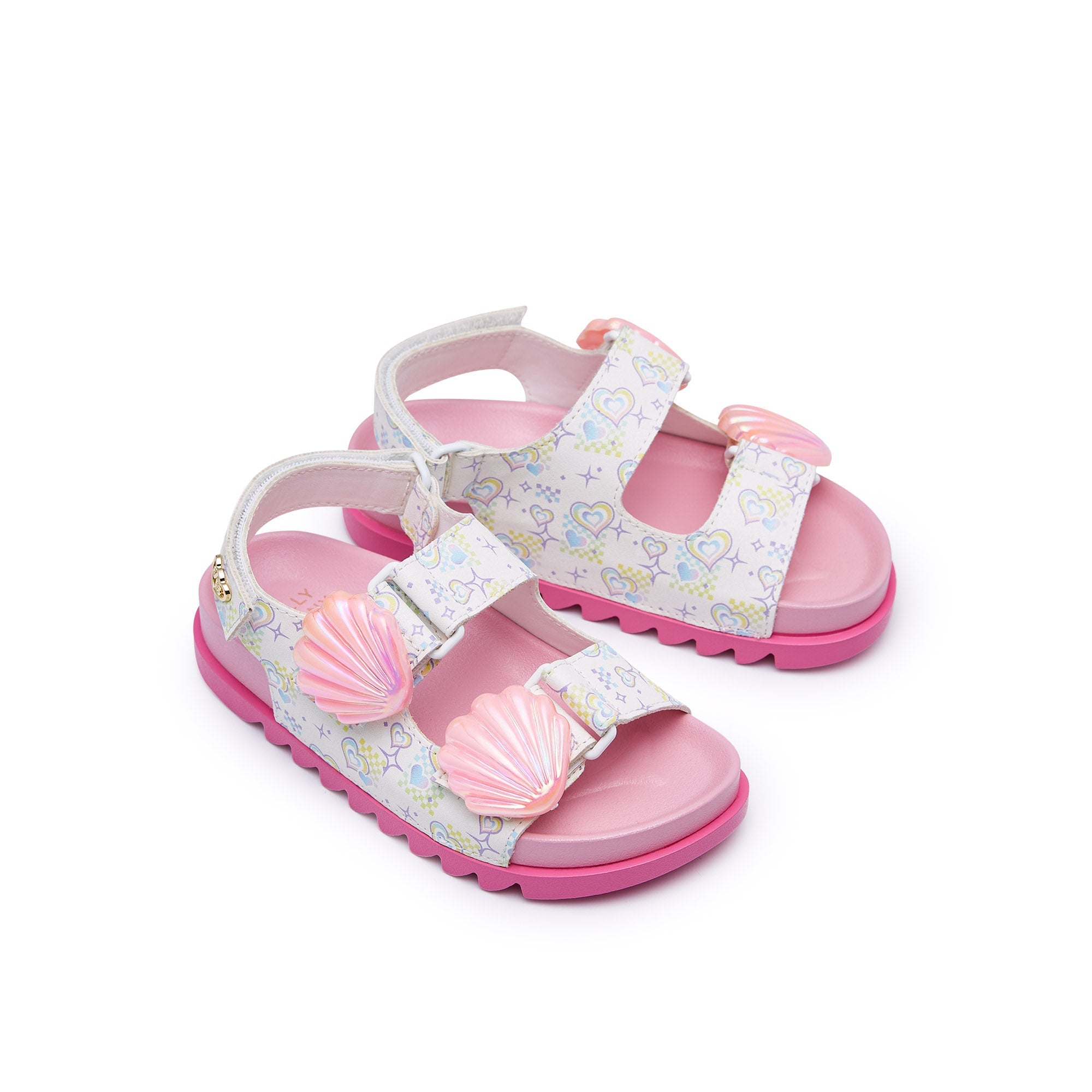 Mini Sporty Shell Flat Sandals For Girls