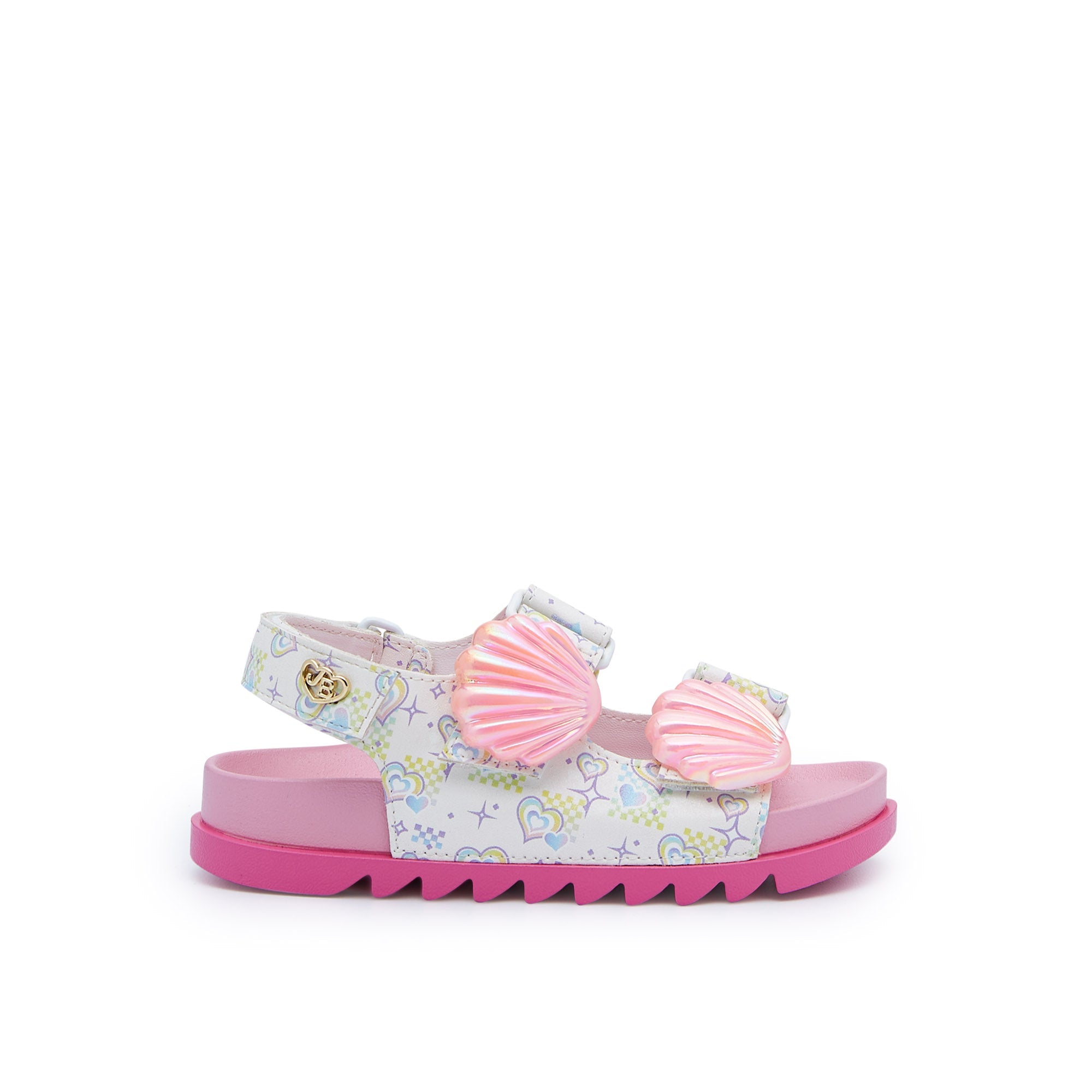 Mini Sporty Shell Flat Sandals For Girls