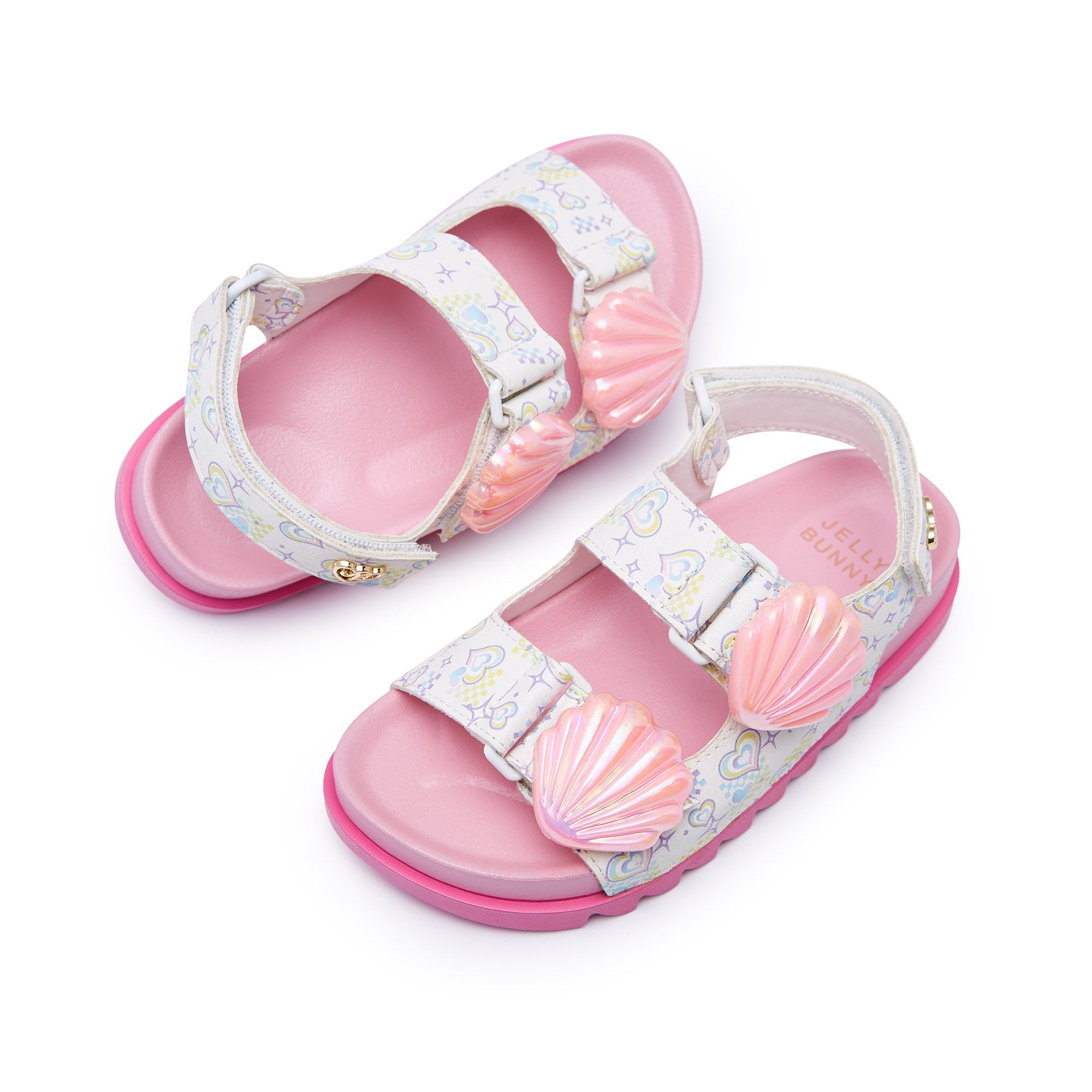 Mini Sporty Shell Flat Sandals For Girls