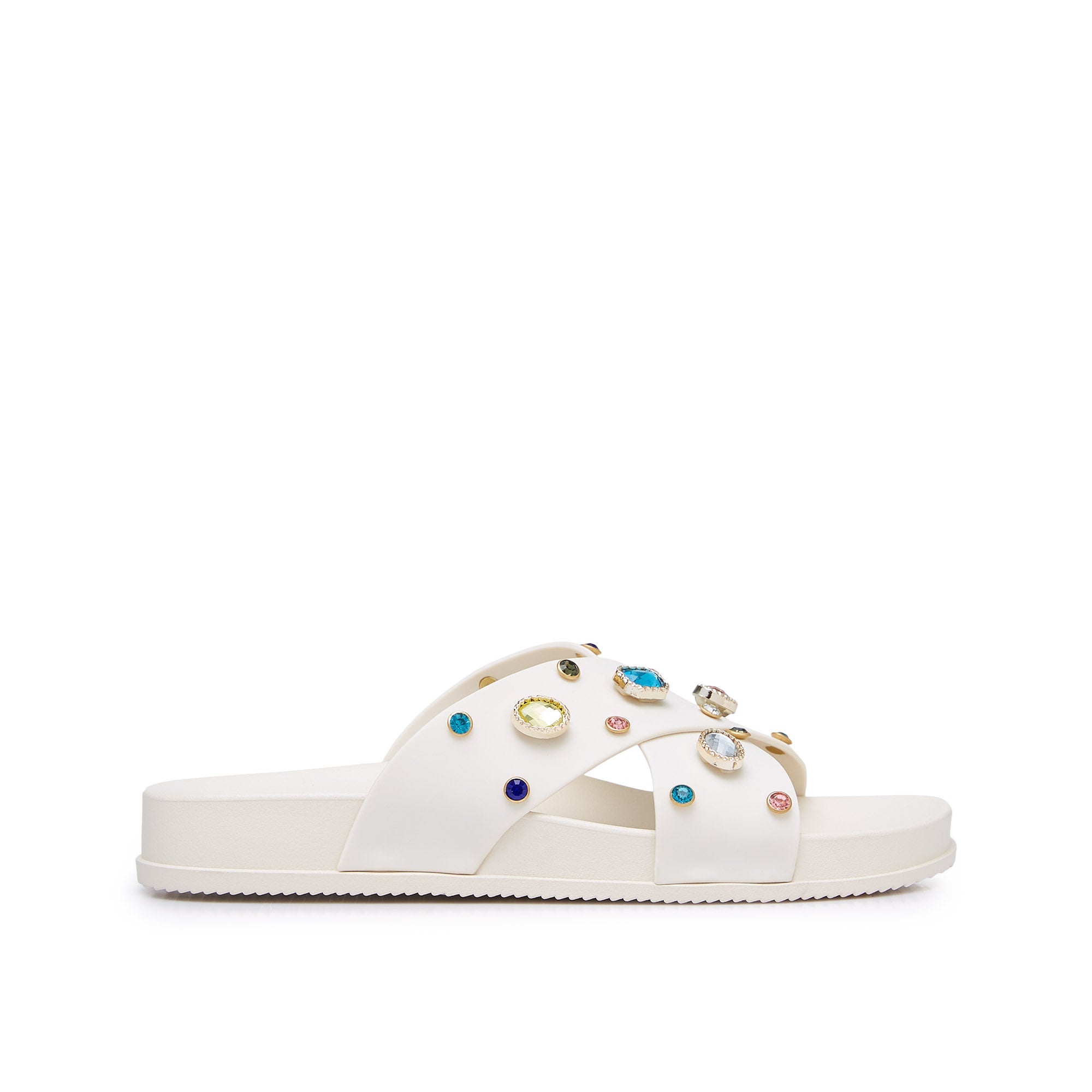 Enoteca Flat Sandals Ivory
