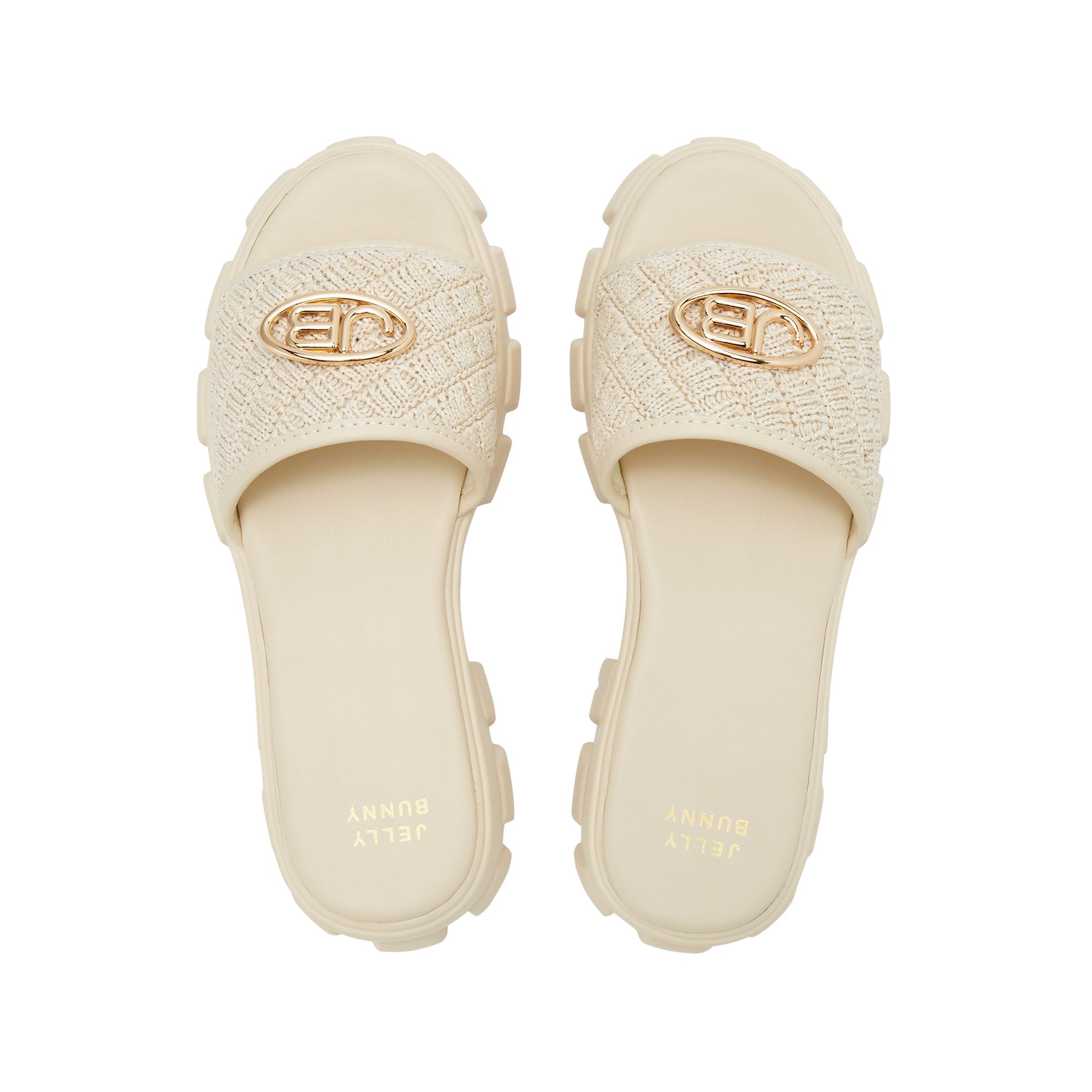 Varanna Prince Platform Sandals Beige