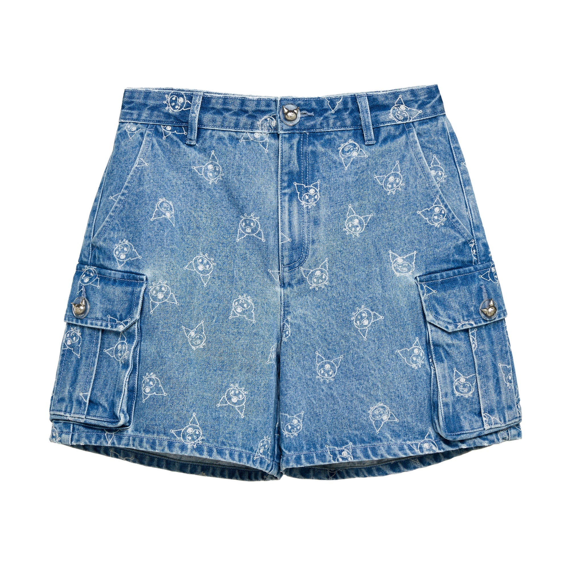 Kuromi Denim Shorts Blue