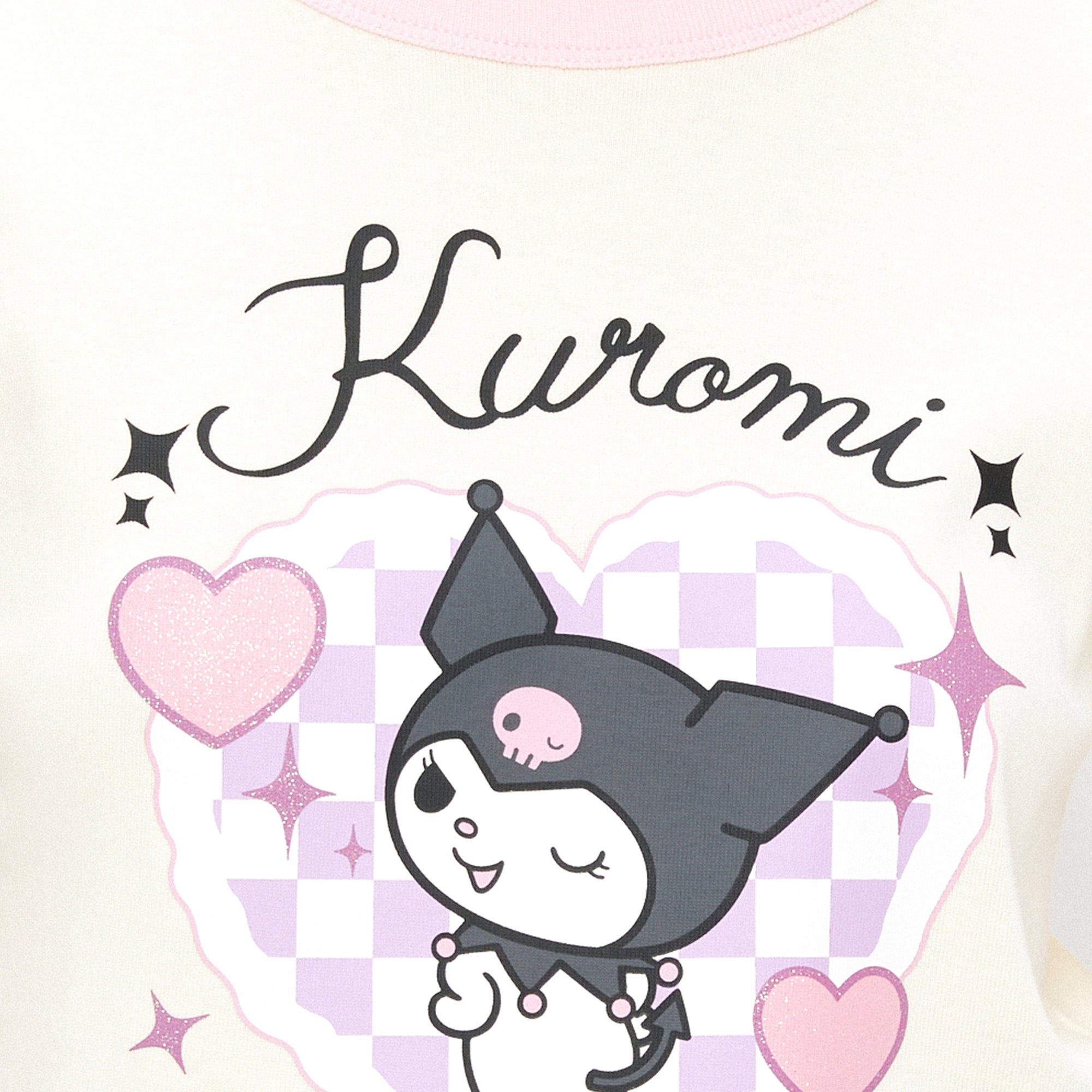 Kuromi Crop T-Shirt Cream