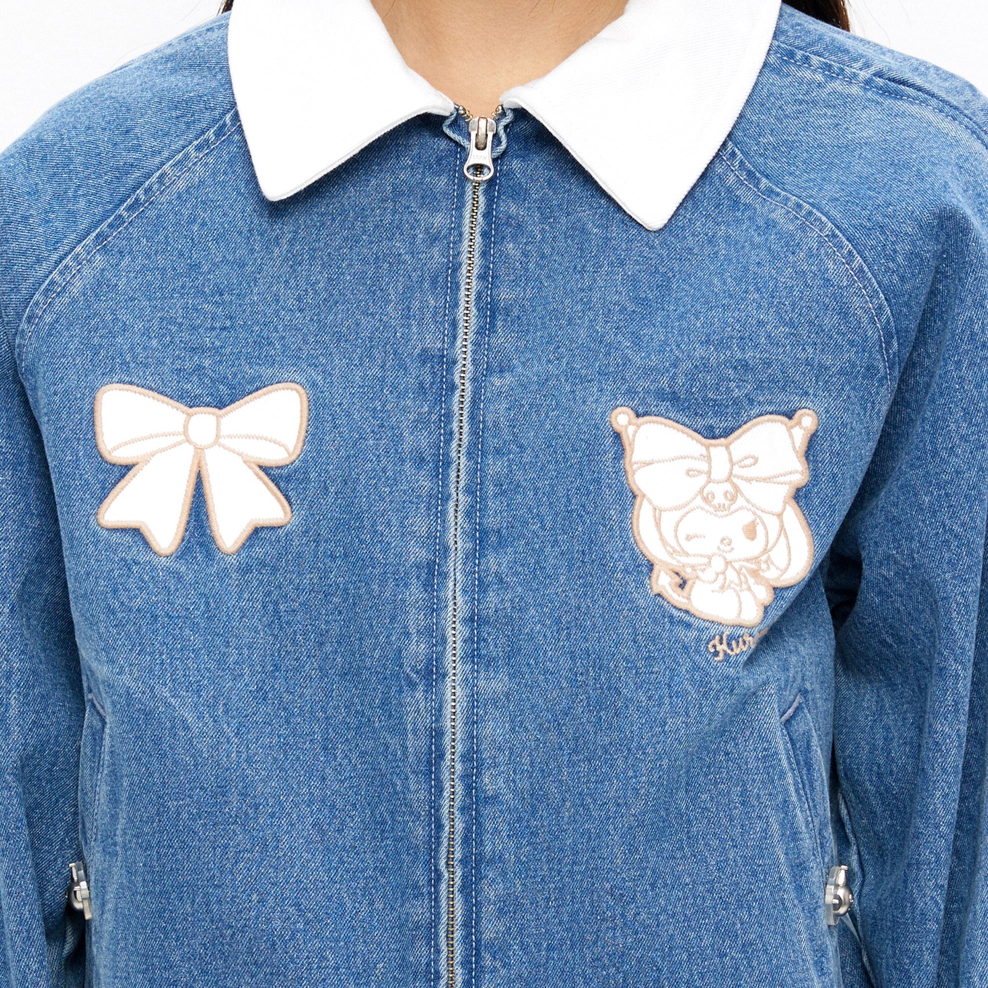 Kuromi Denim Long Sleeve Jacket Blue