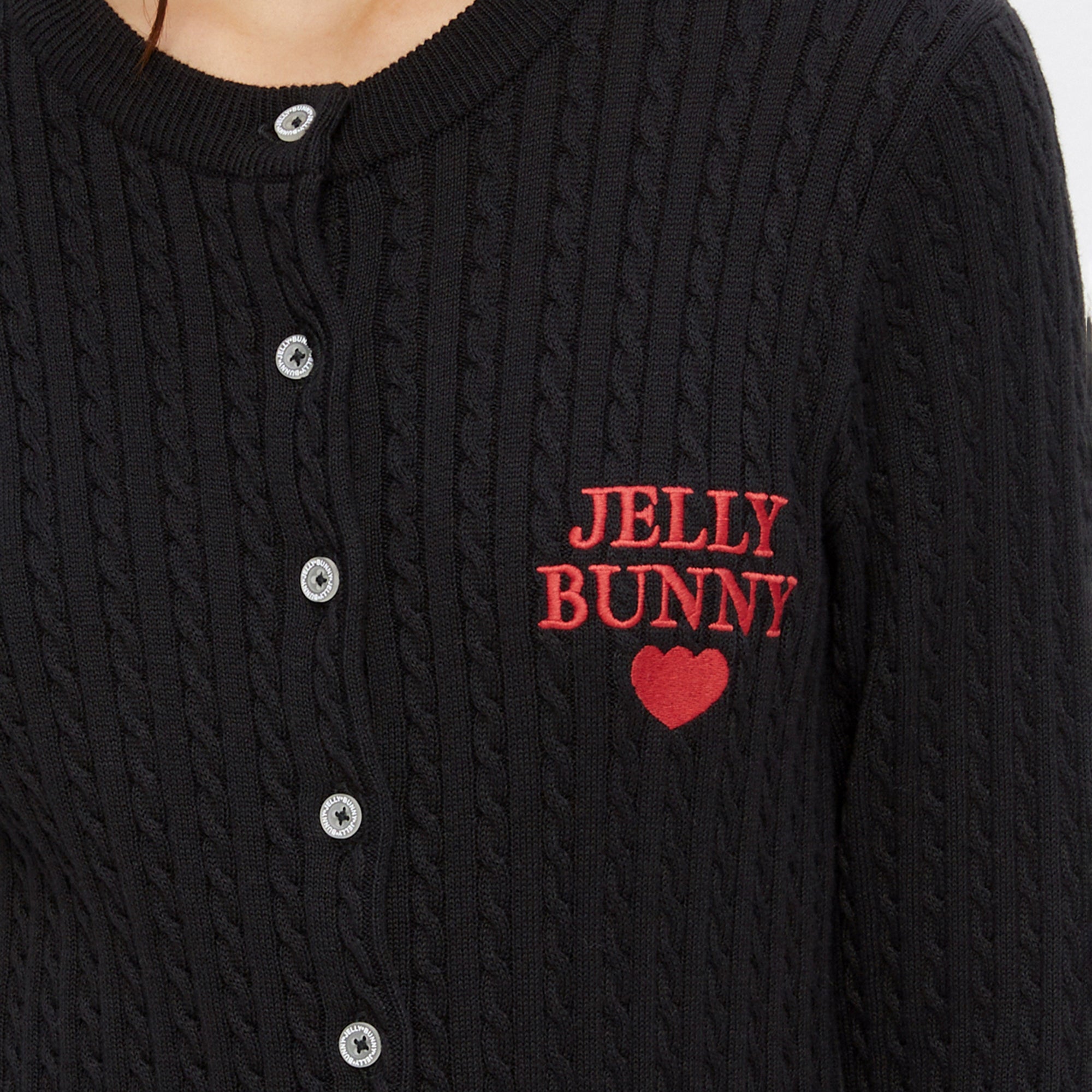 Mini Logo Long Sleeve Cardigan Black