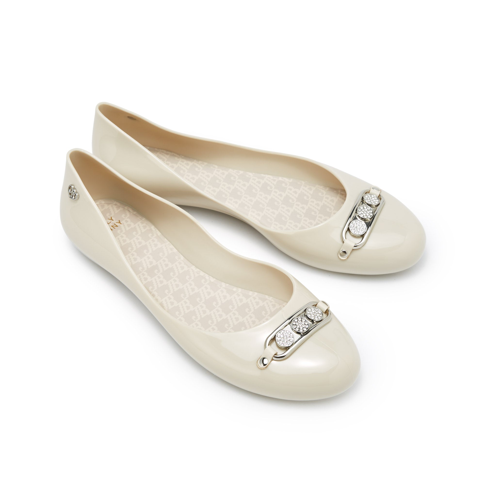 Melina Denver Ballerina Shoes Ivory