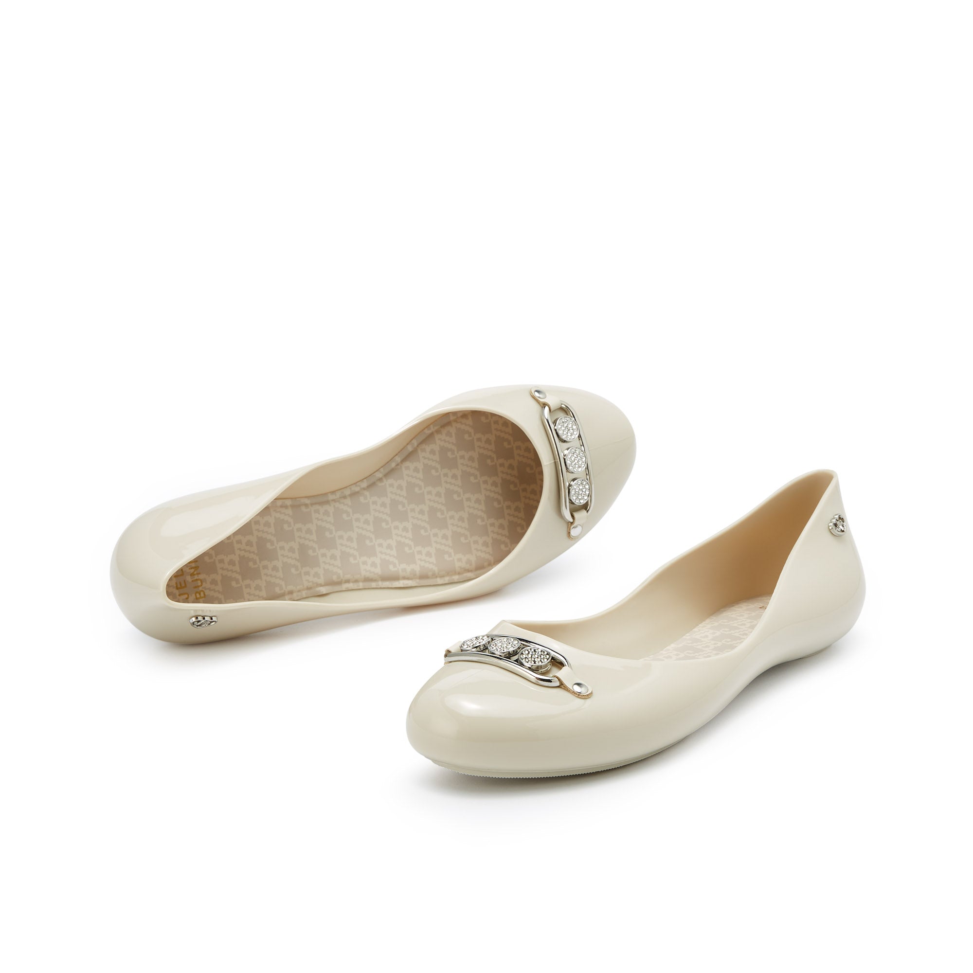 Melina Denver Ballerina Shoes Ivory