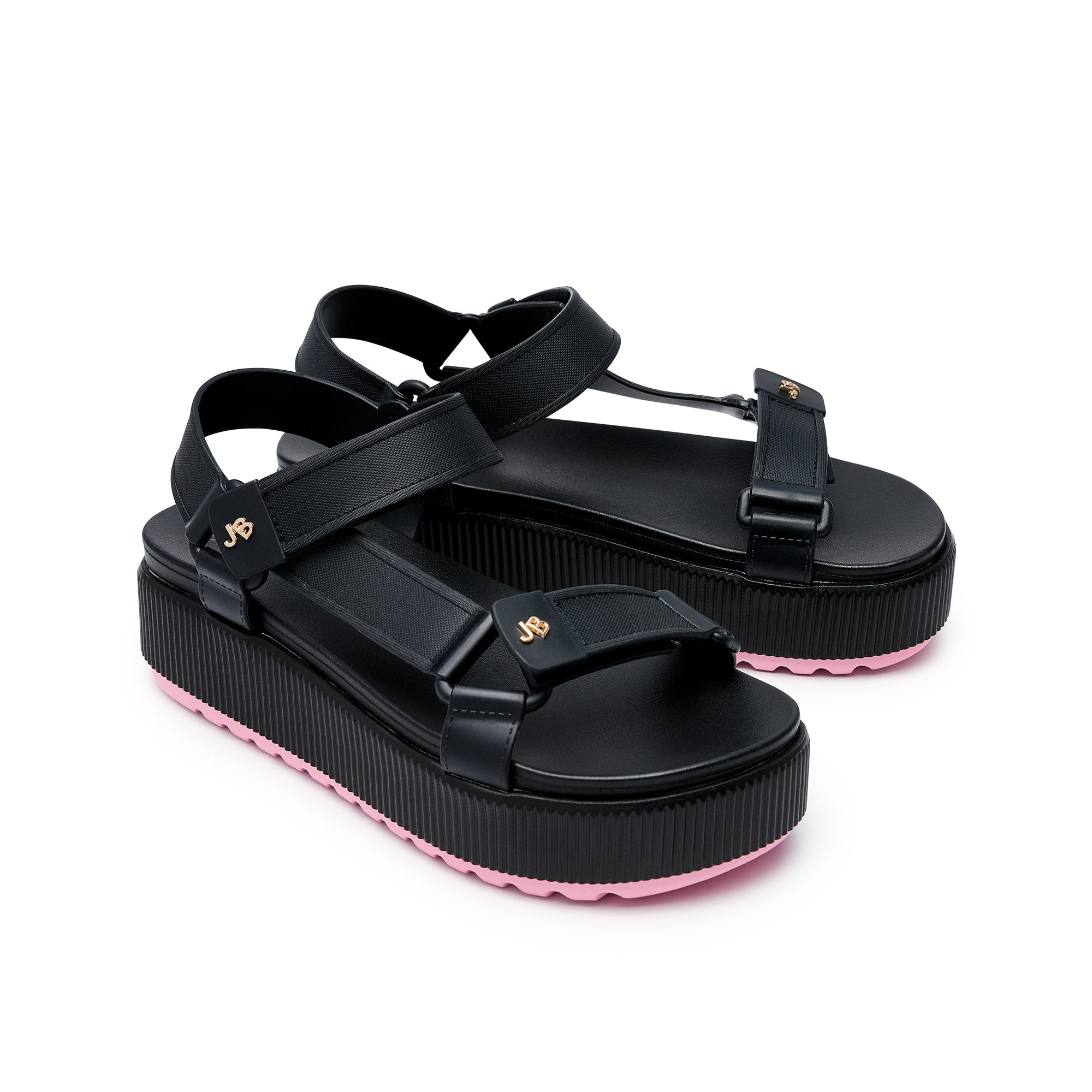 Zorica Platform Sandals Black
