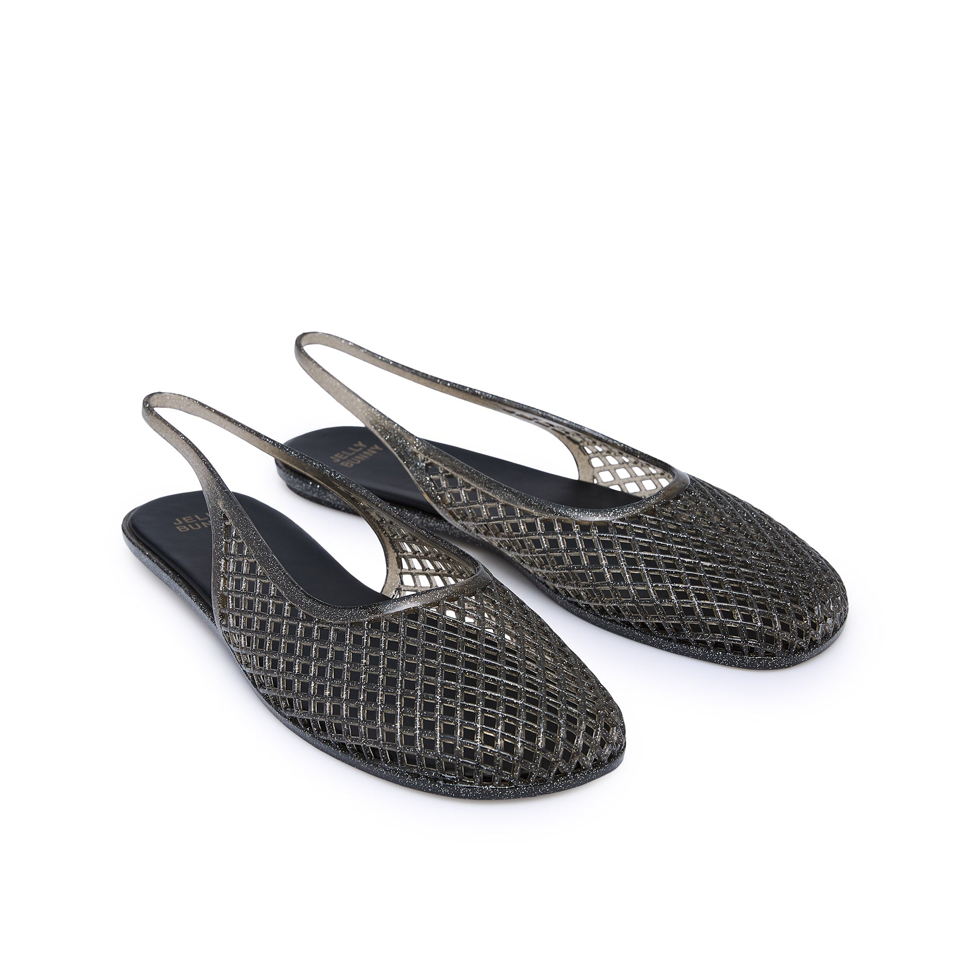 Rabia Slingback Sandals Glitter Black