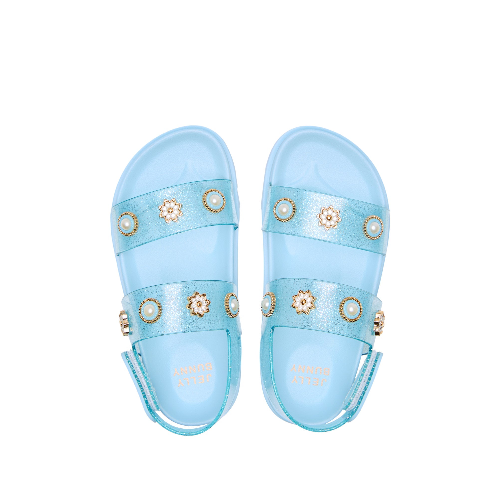 Mini Pele Orbit Platform Sandals For Mini Girls Glitter Blue