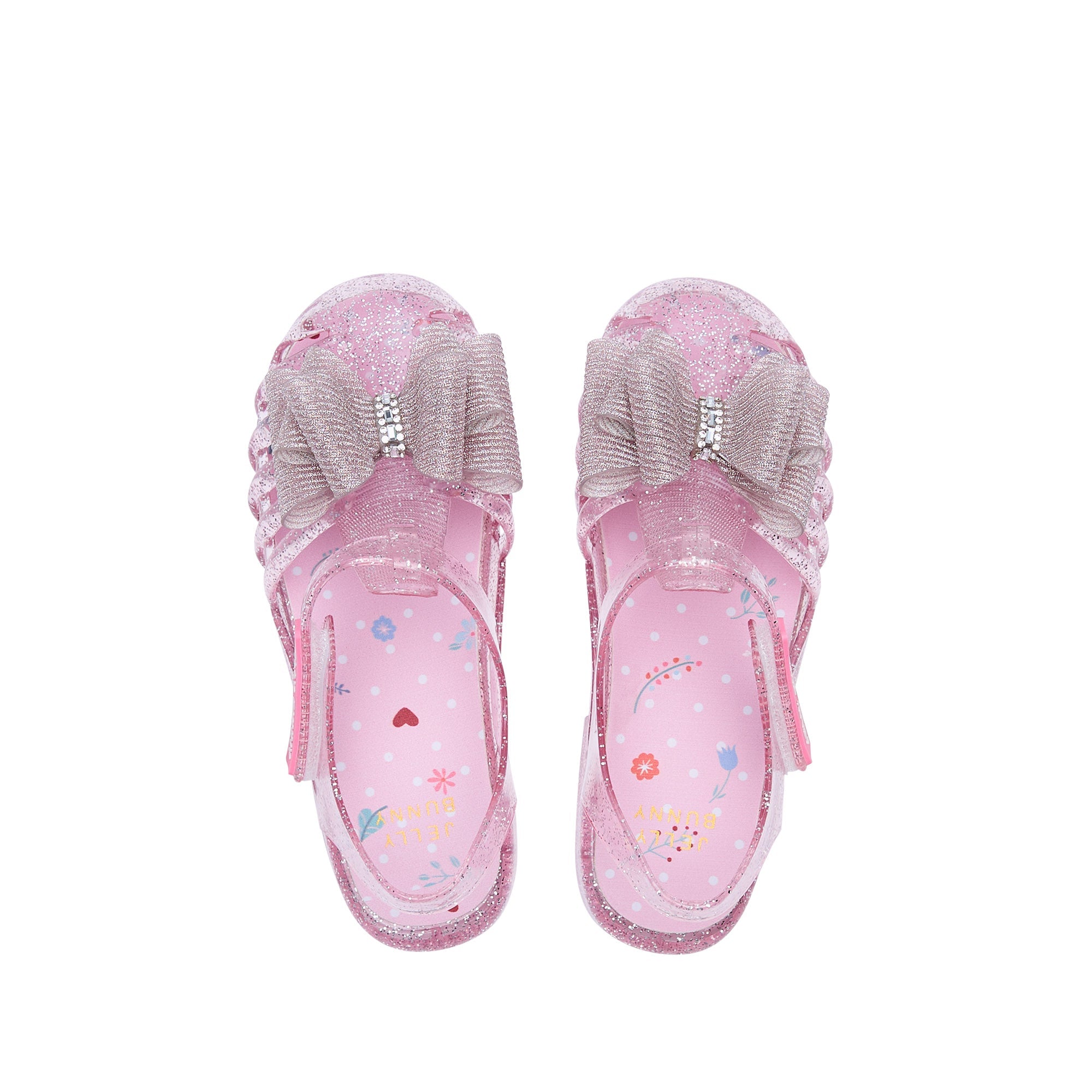 Starfishy Bow Mini For Mini Girls Platform Sandals Glitter Pink