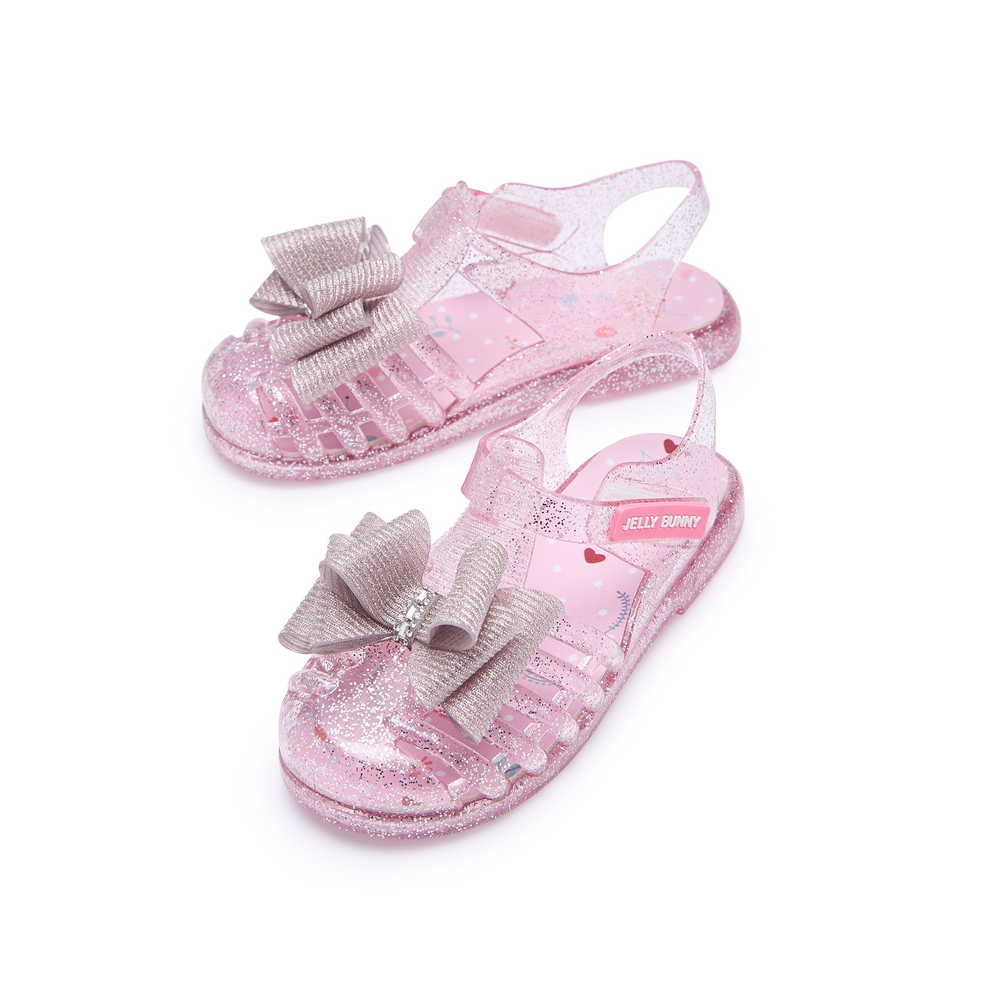 Starfishy Bow Mini For Mini Girls Platform Sandals Glitter Pink