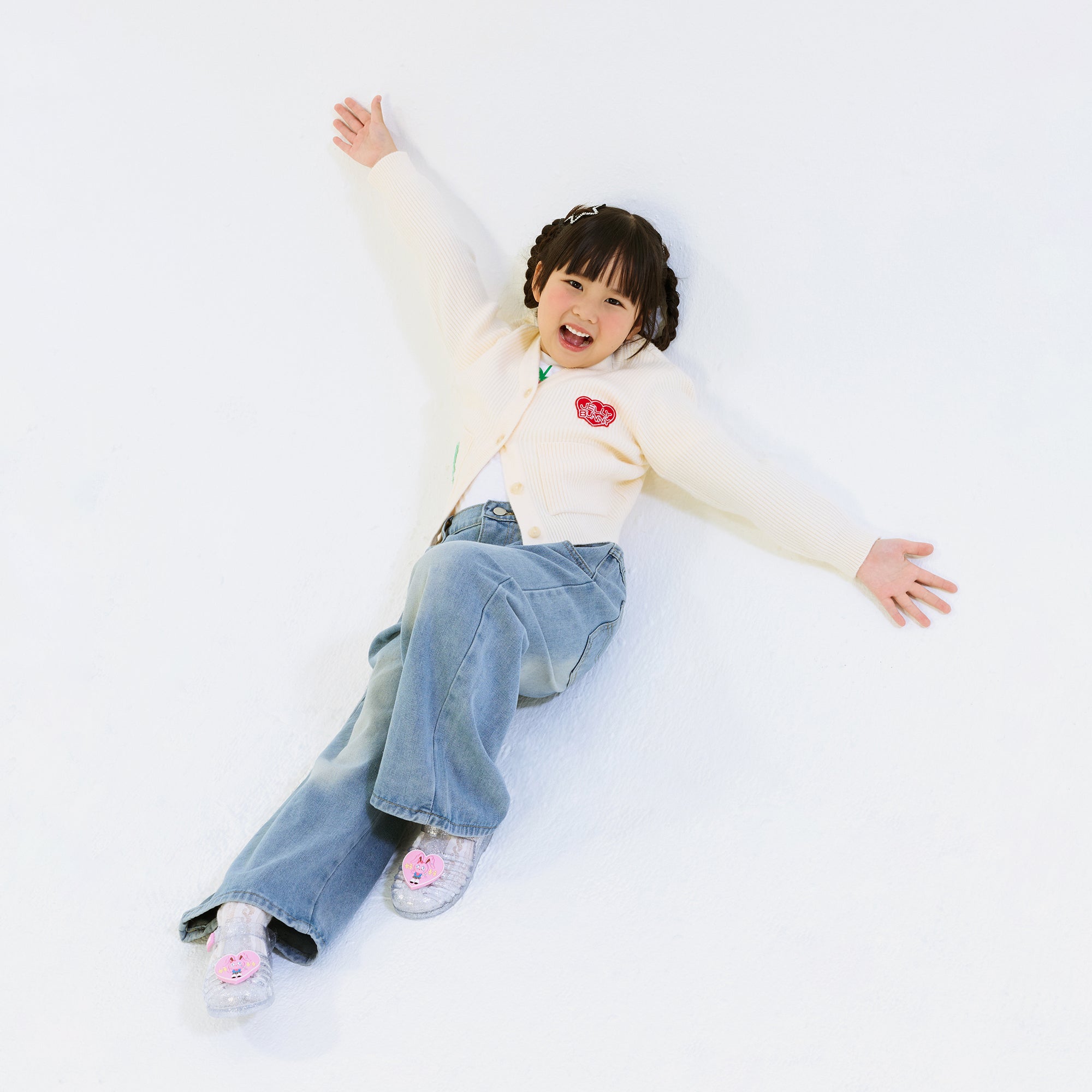 Jerme With Patch Cardigan For Mini Girls