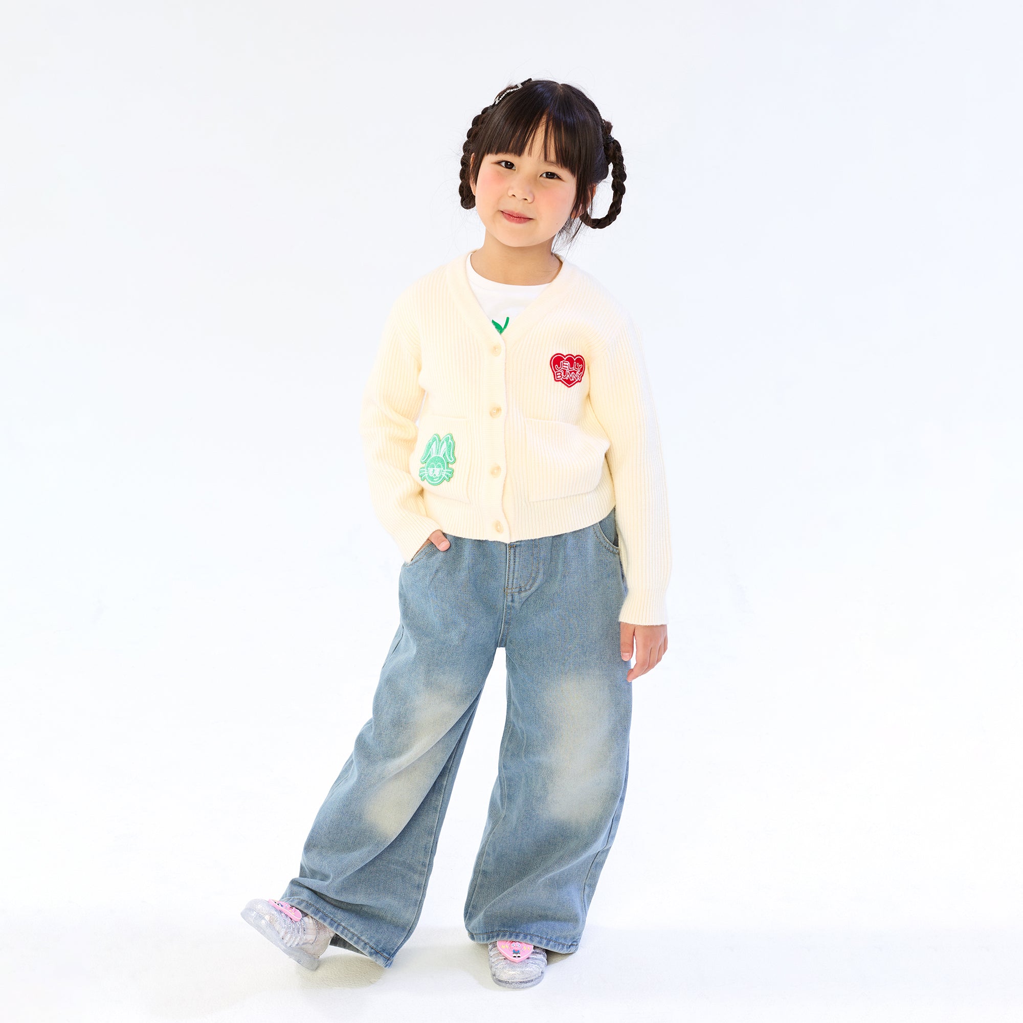 Jerme With Patch Cardigan For Mini Girls