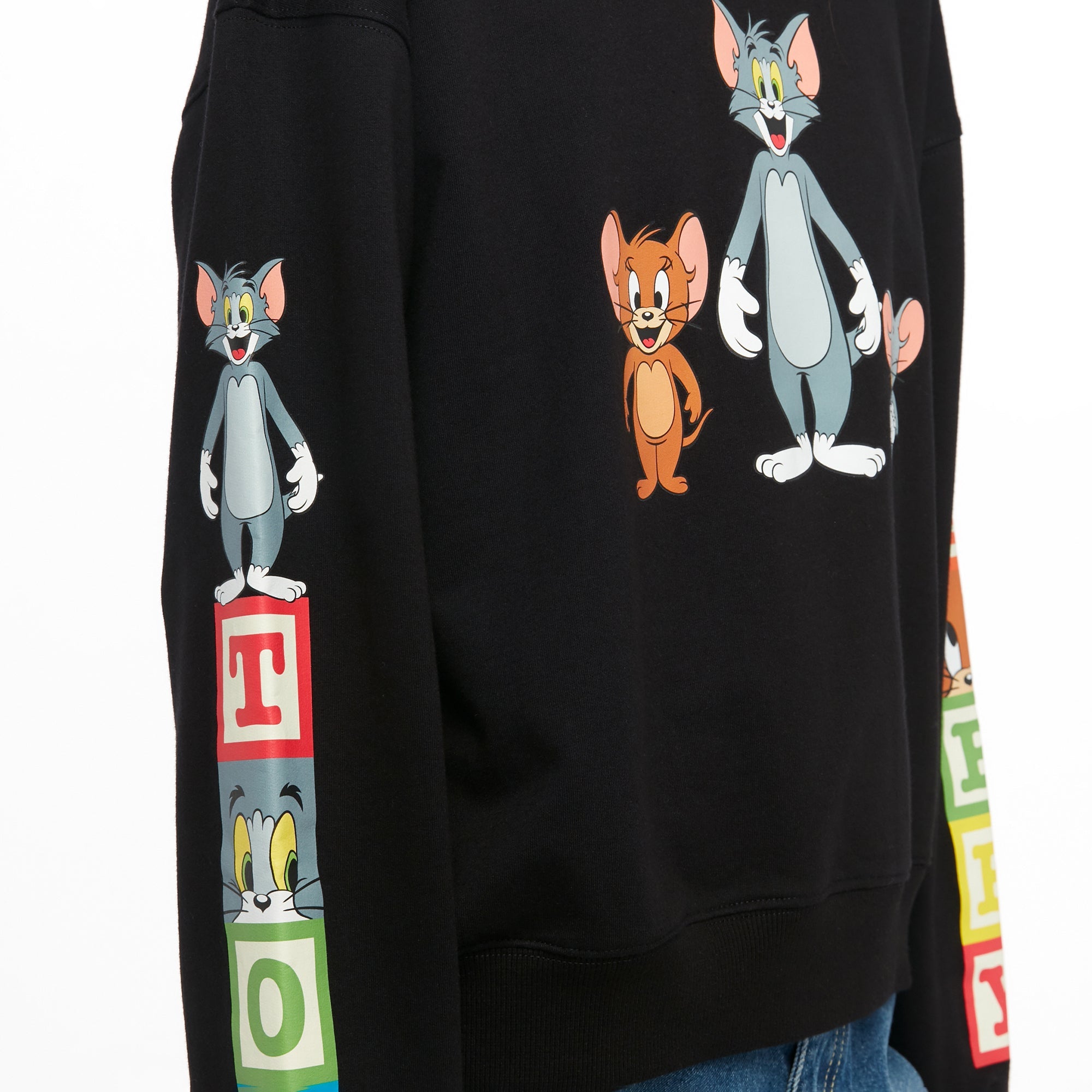 Tom and Jerry Long Sleeve Pullover Black