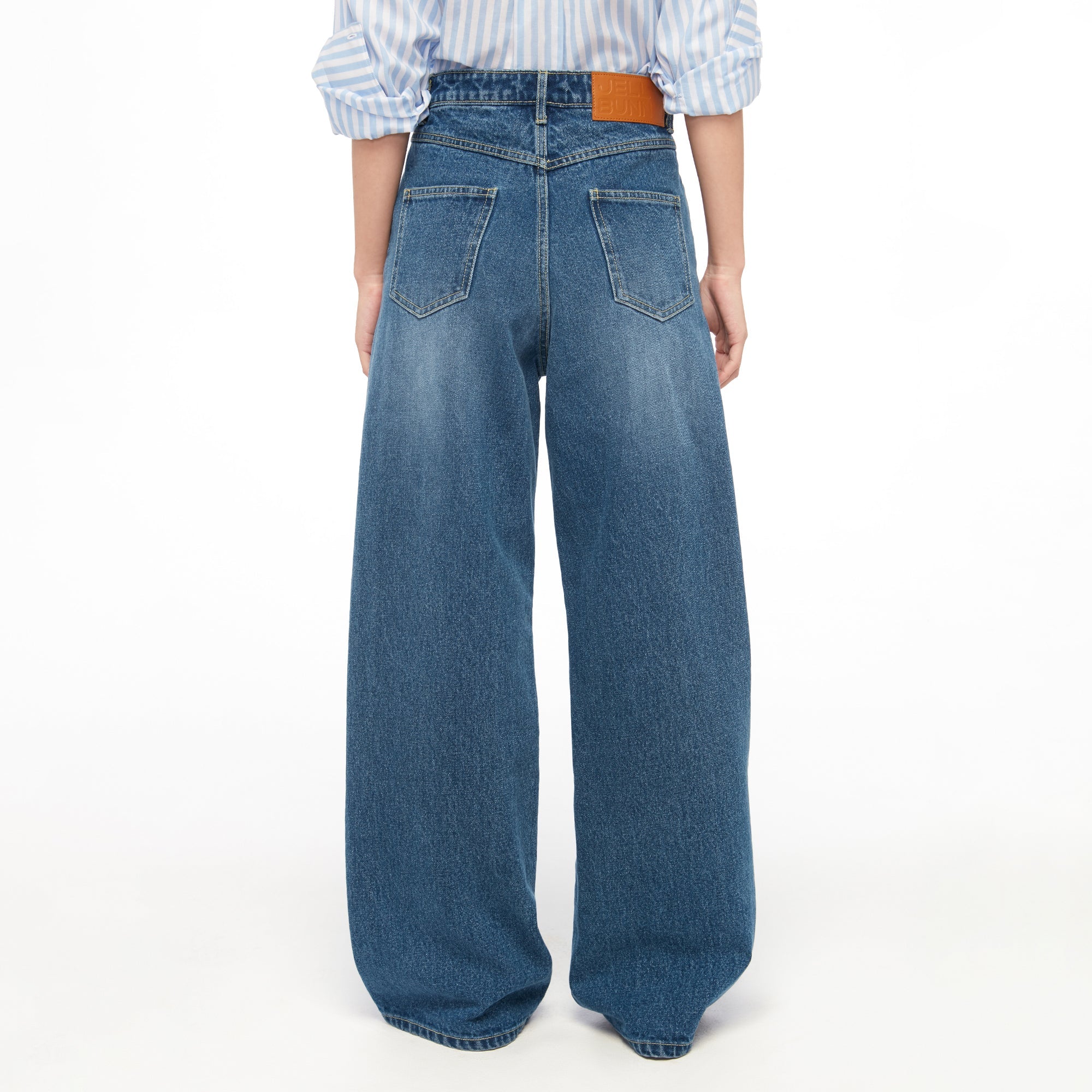 Tom and Jerry Faded Denim Pants Blue