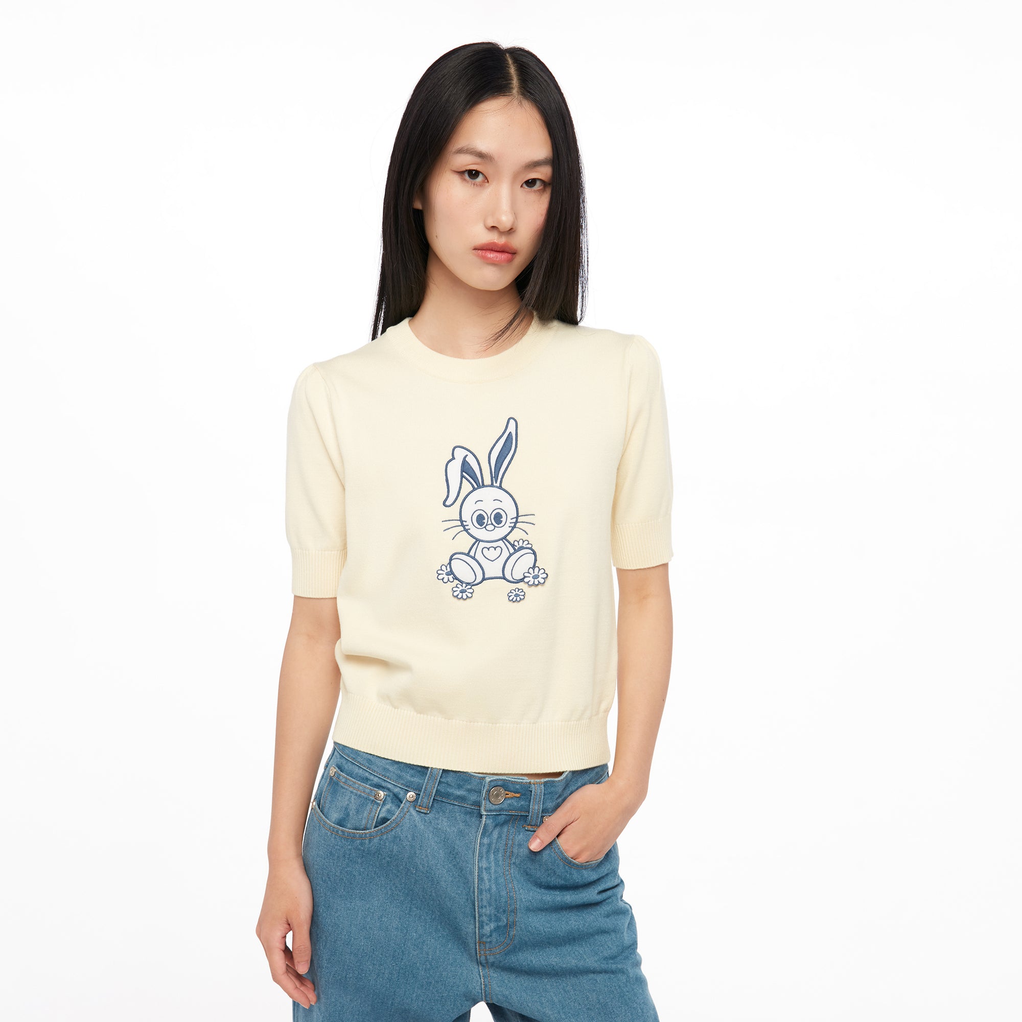 Jerme Knitted Short Sleeve Top