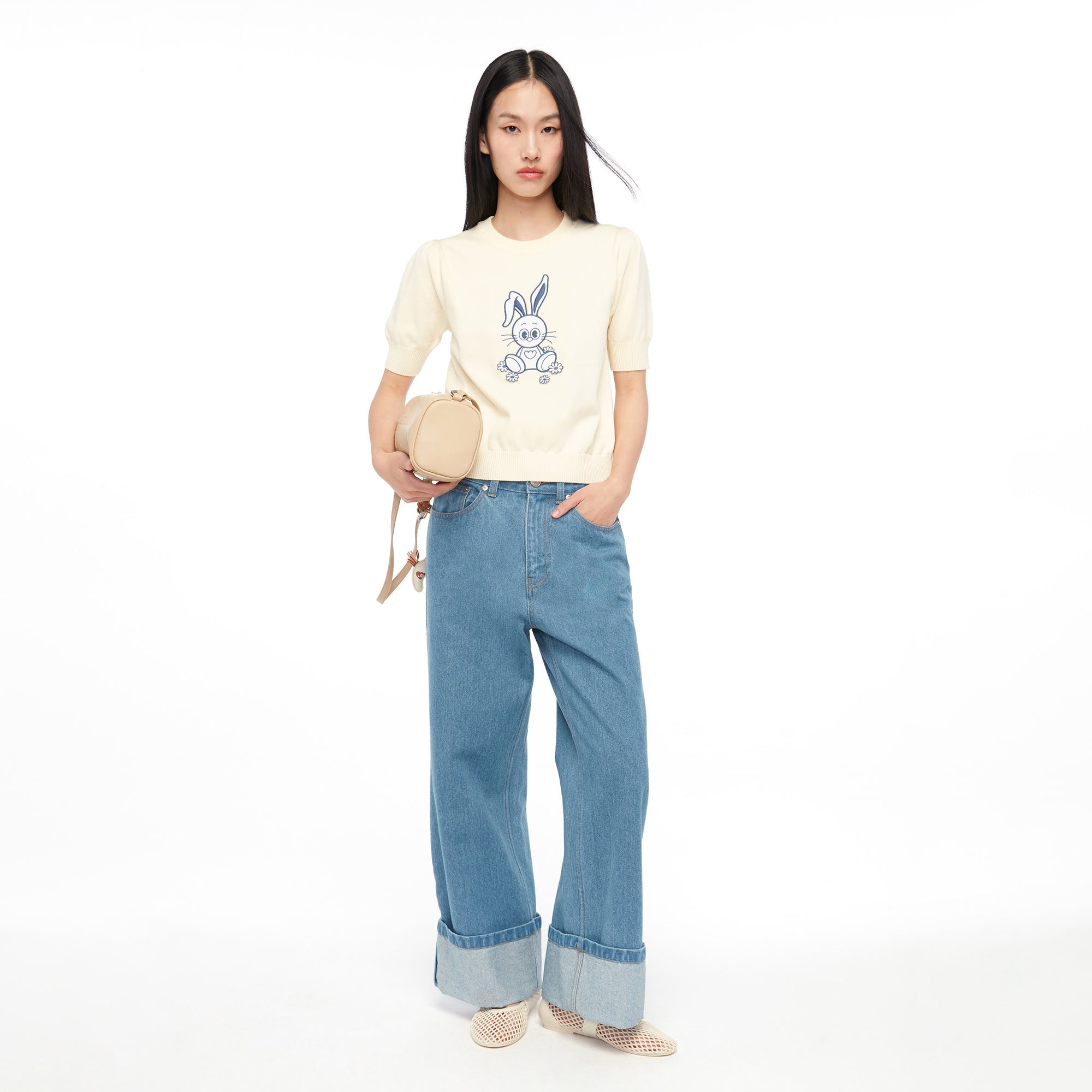 Jerme Knitted Short Sleeve Top