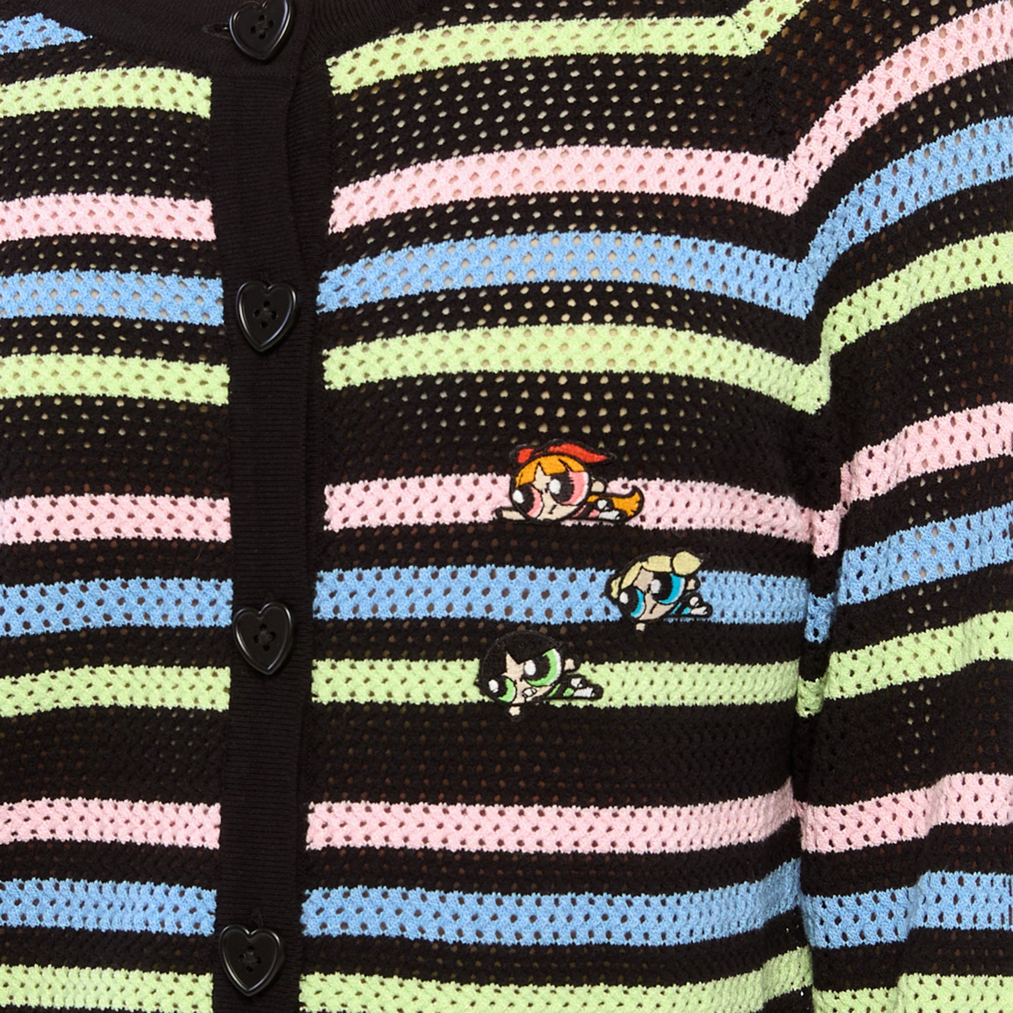 Powerpuff Girl Stripe Knitted Cardigan