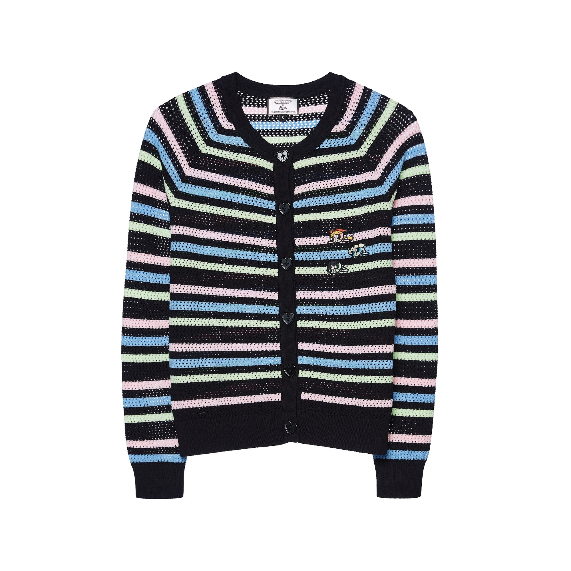 Powerpuff Girl Stripe Knitted Cardigan