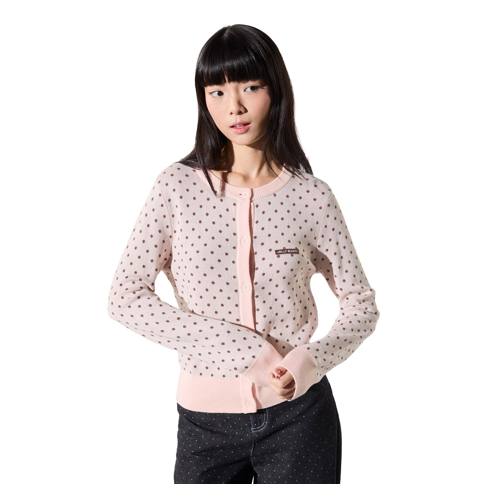 Polkadot Long Sleeve Cardigan