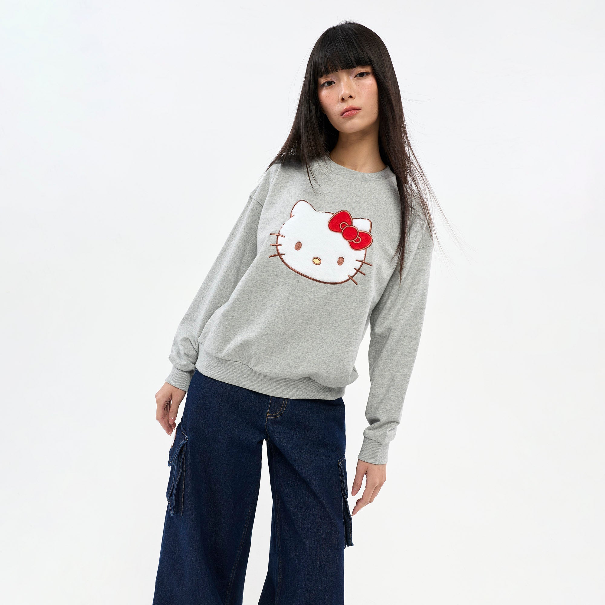 Hello Kitty Graphic Pullover Grey