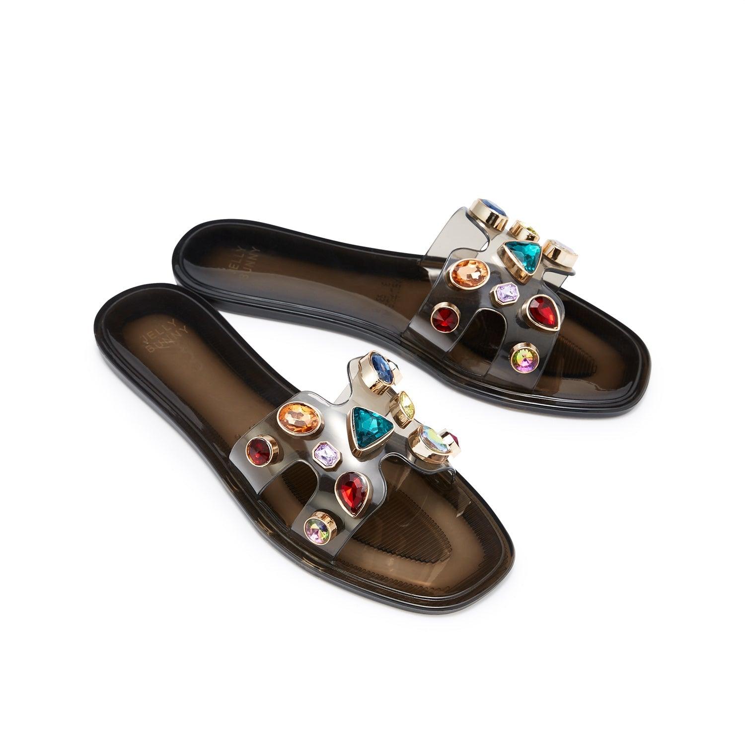 Donna Flat Sandals Black