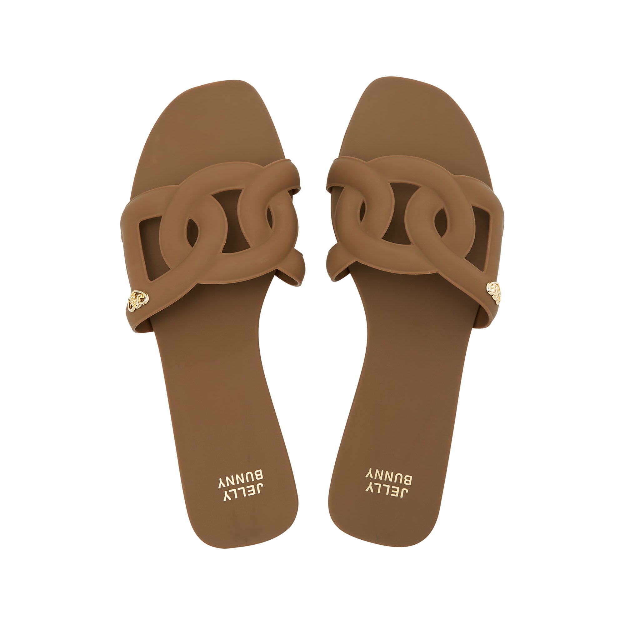 Grease Glis Flat Sandals Brown