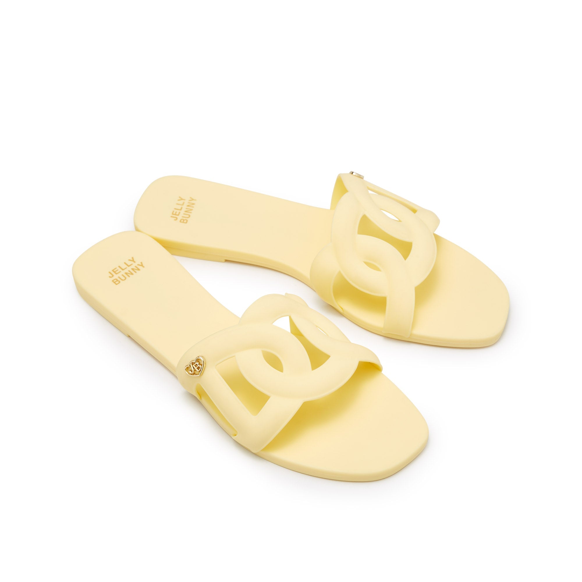 Grease Glis Flat Sandals Yellow