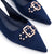 Alisa Buckle Up Flats Sandals Shoes Navy