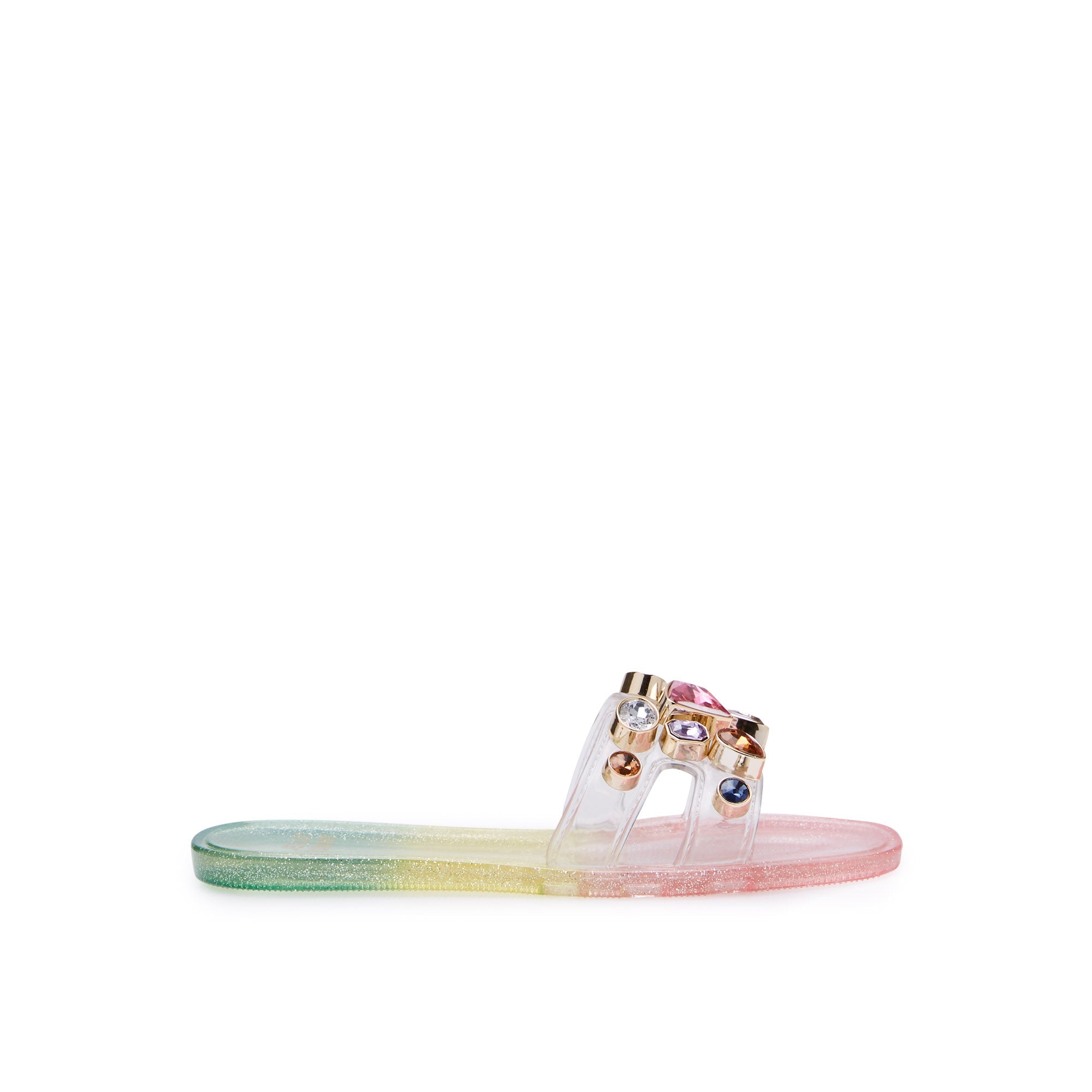 Mini Donna Flat Sandals Glitter Green