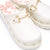 Benedetto Dragon Scale Flats Sandals Shoes Off-White