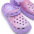 Craze Ombre Logomania Flats Sandals Shoes Purple